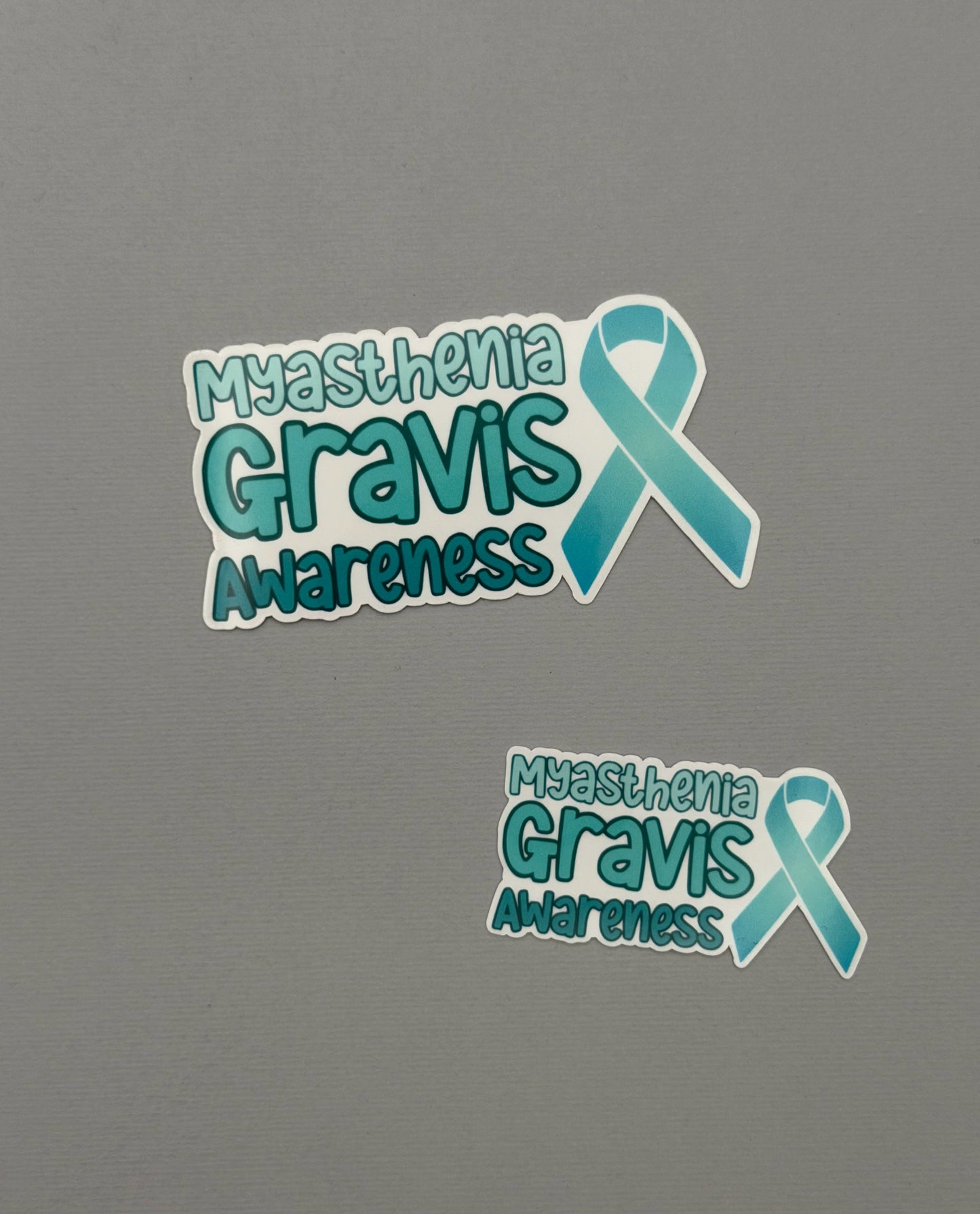 Myasthenia Gravis Awareness with Ribbon Sticker or Magnet