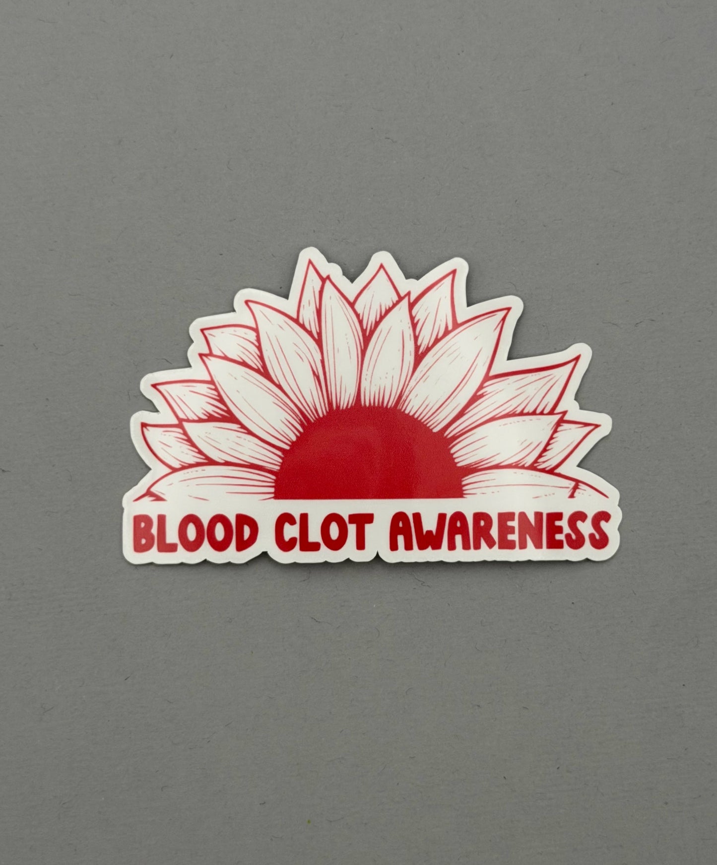 Blood Clot Awareness Sunflower Sticker
