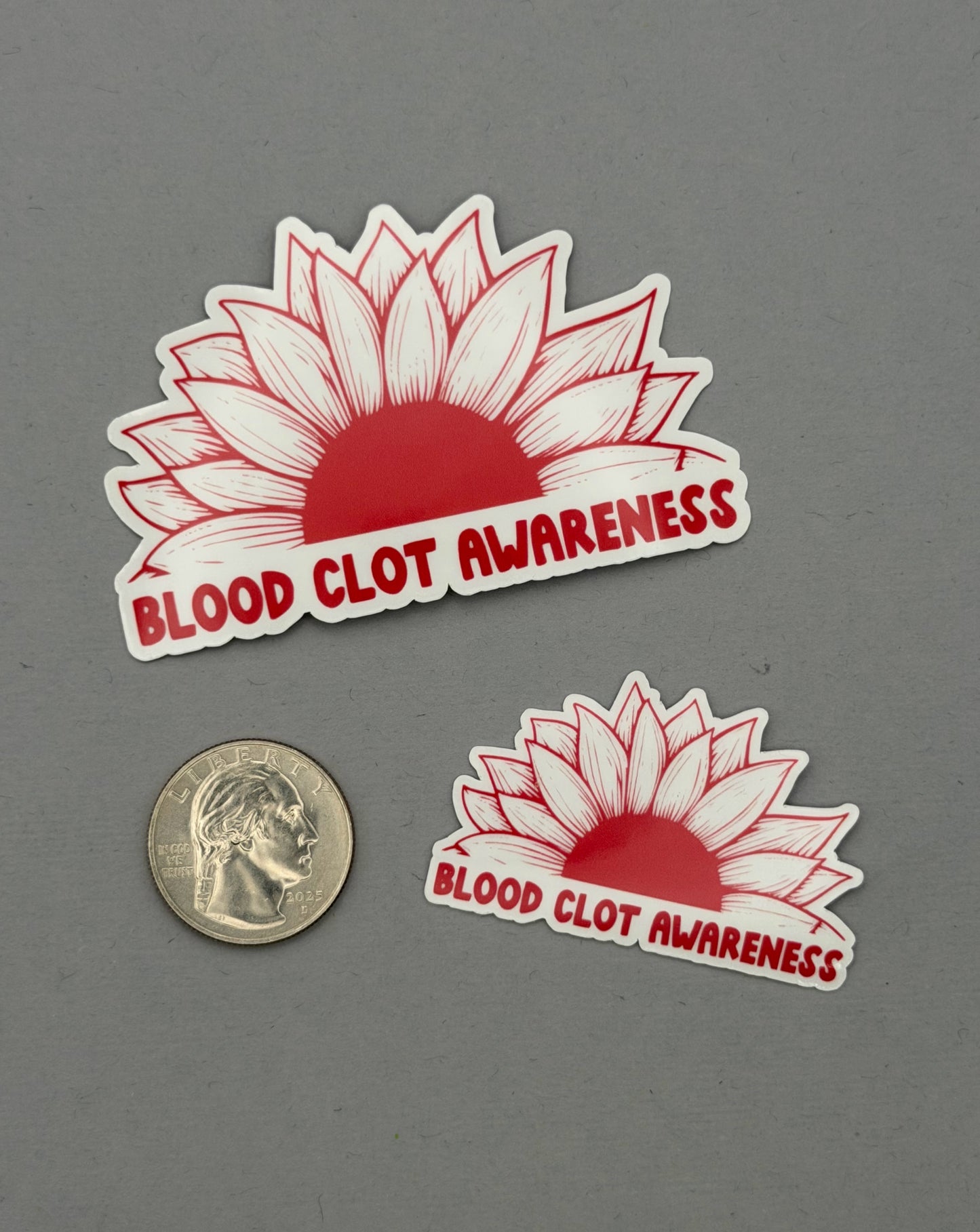 Blood Clot Awareness Sunflower Sticker