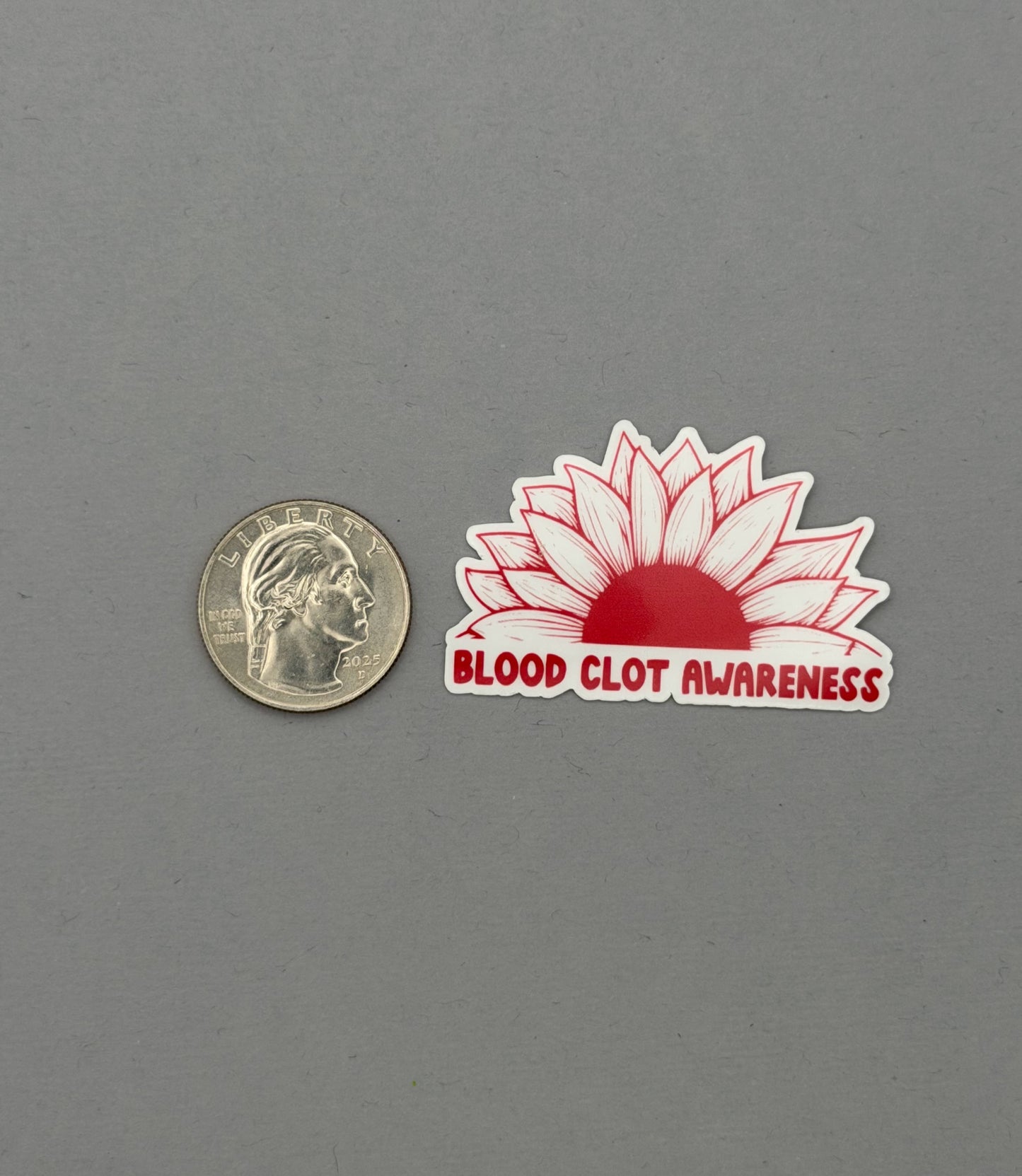 Blood Clot Awareness Sunflower Sticker