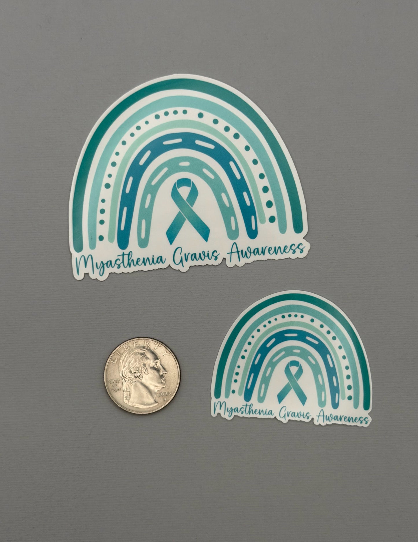Myasthenia Gravis Awareness Rainbow Sticker or Magnet