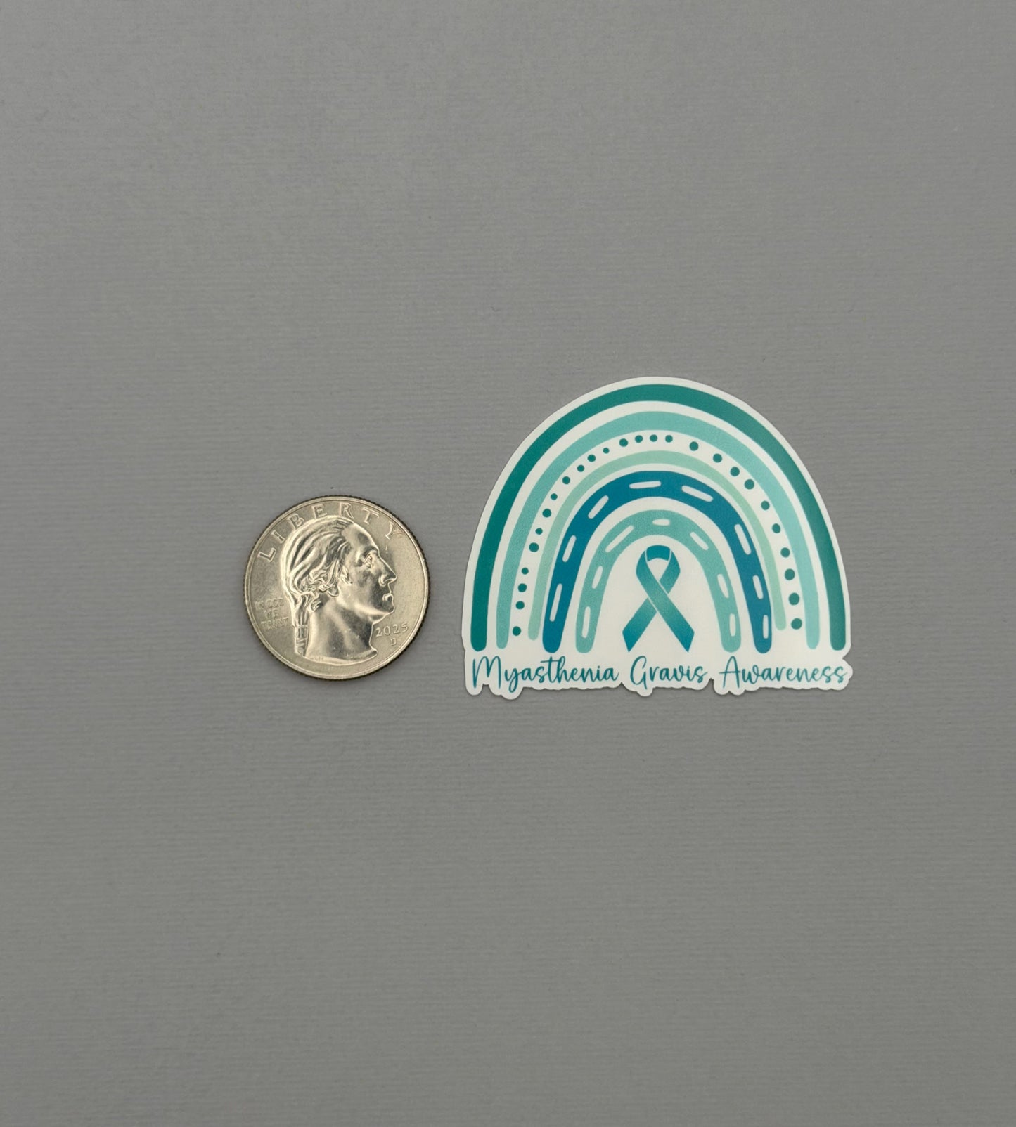Myasthenia Gravis Awareness Rainbow Sticker or Magnet