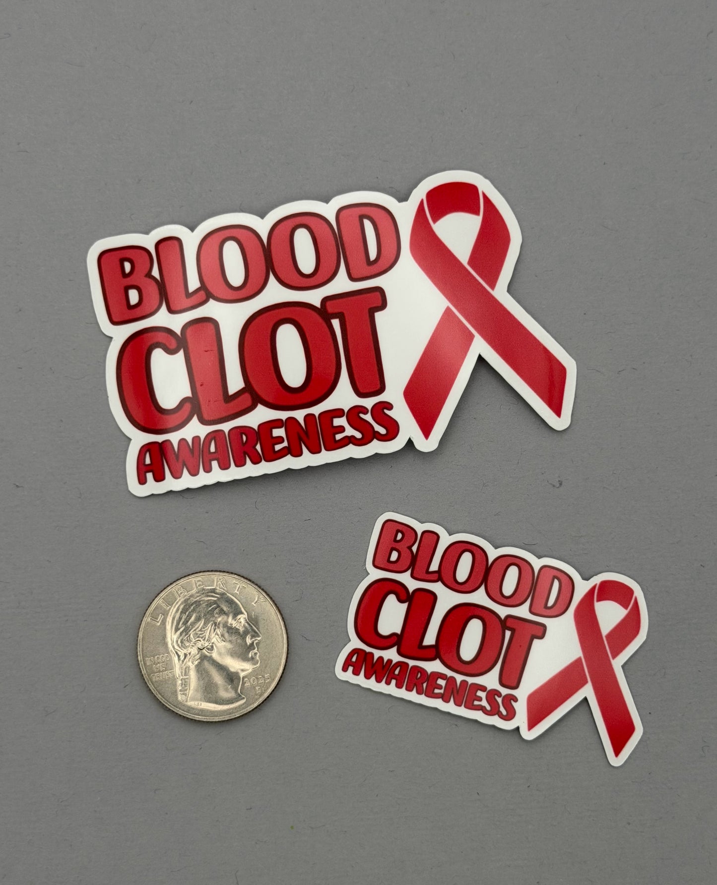 Blood Clot Awareness with Ribbon Sticker
