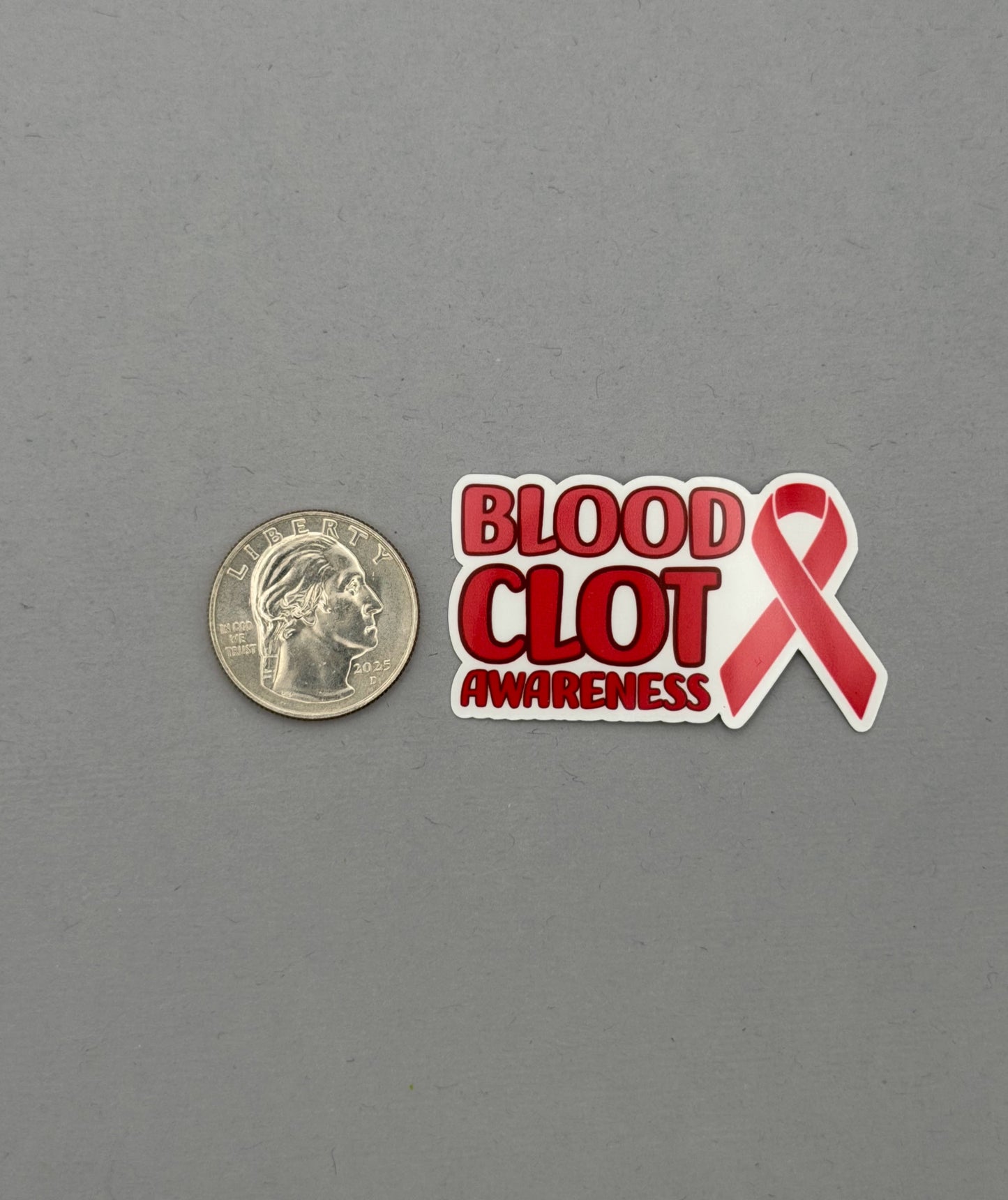 Blood Clot Awareness with Ribbon Sticker
