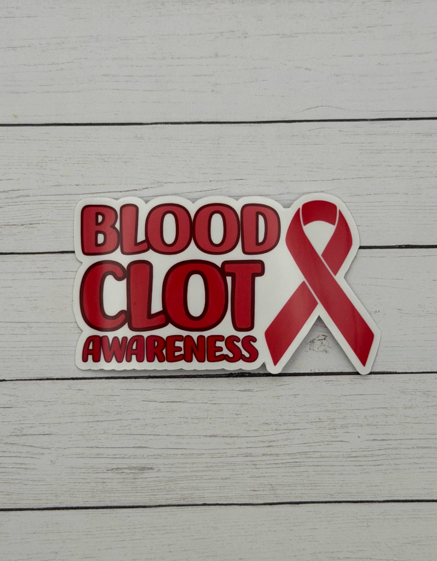 Blood Clot Awareness with Ribbon Sticker