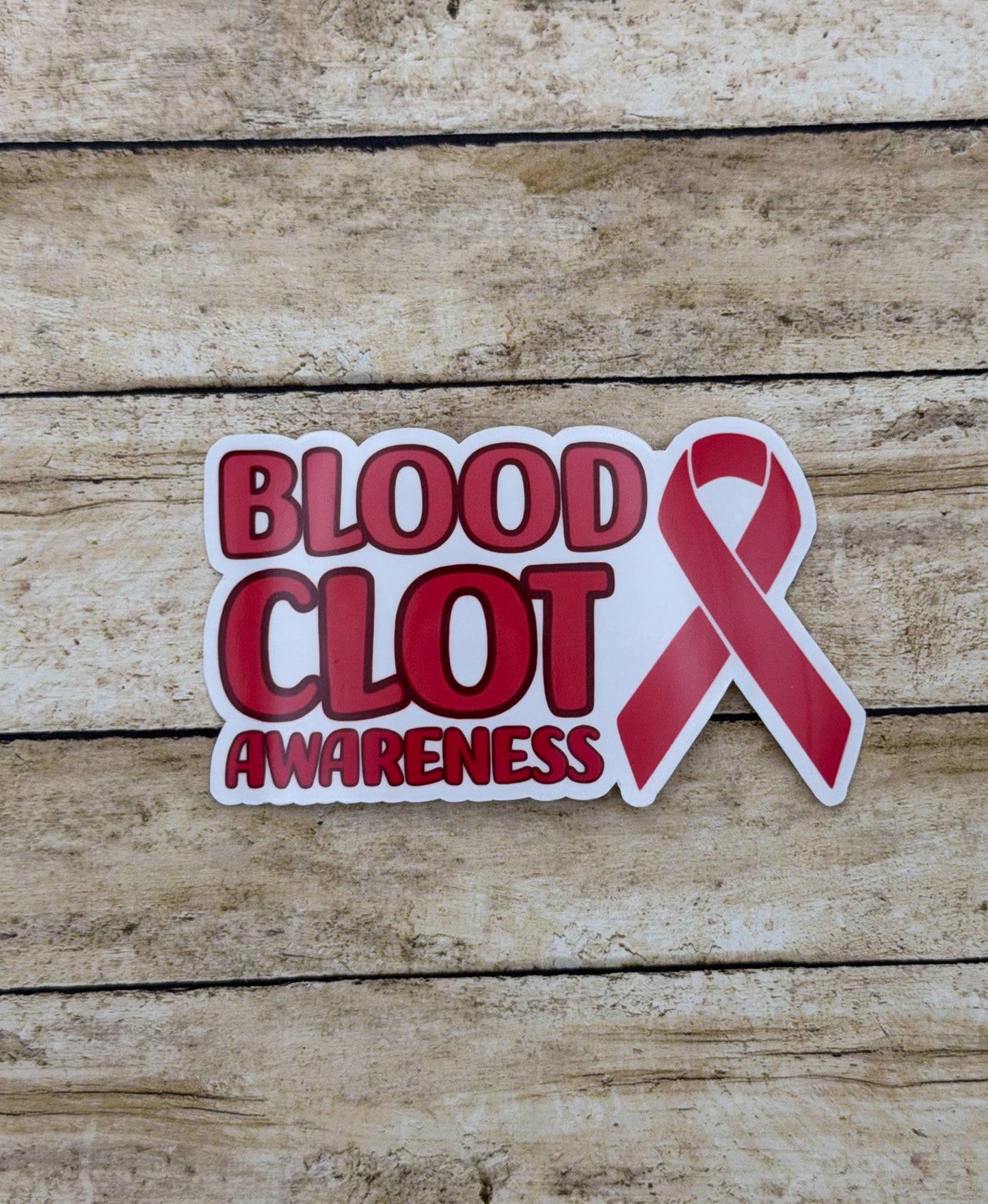 Blood Clot Awareness with Ribbon Sticker