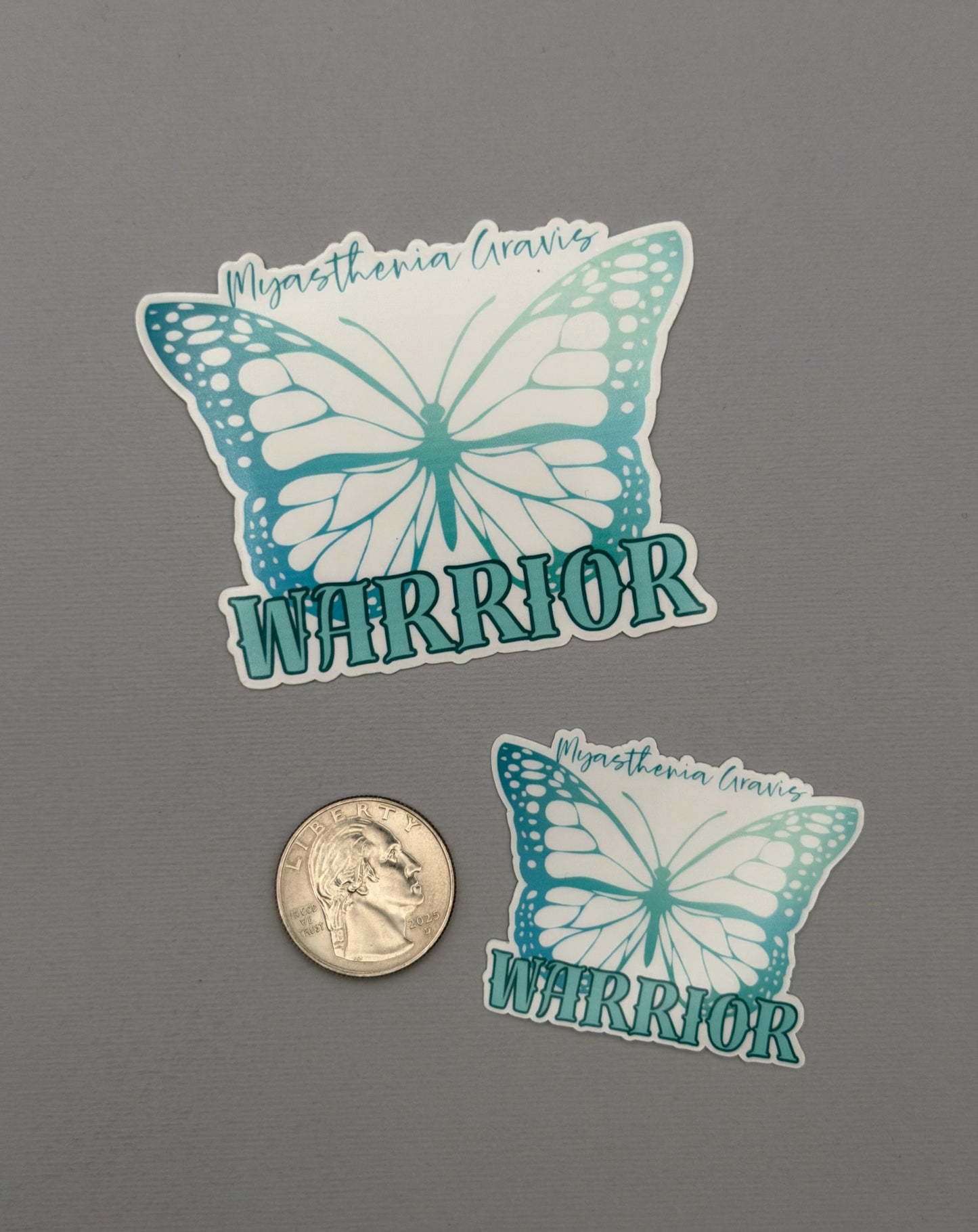 Myasthenia Gravis Warrior Butterfly Sticker or Magnet