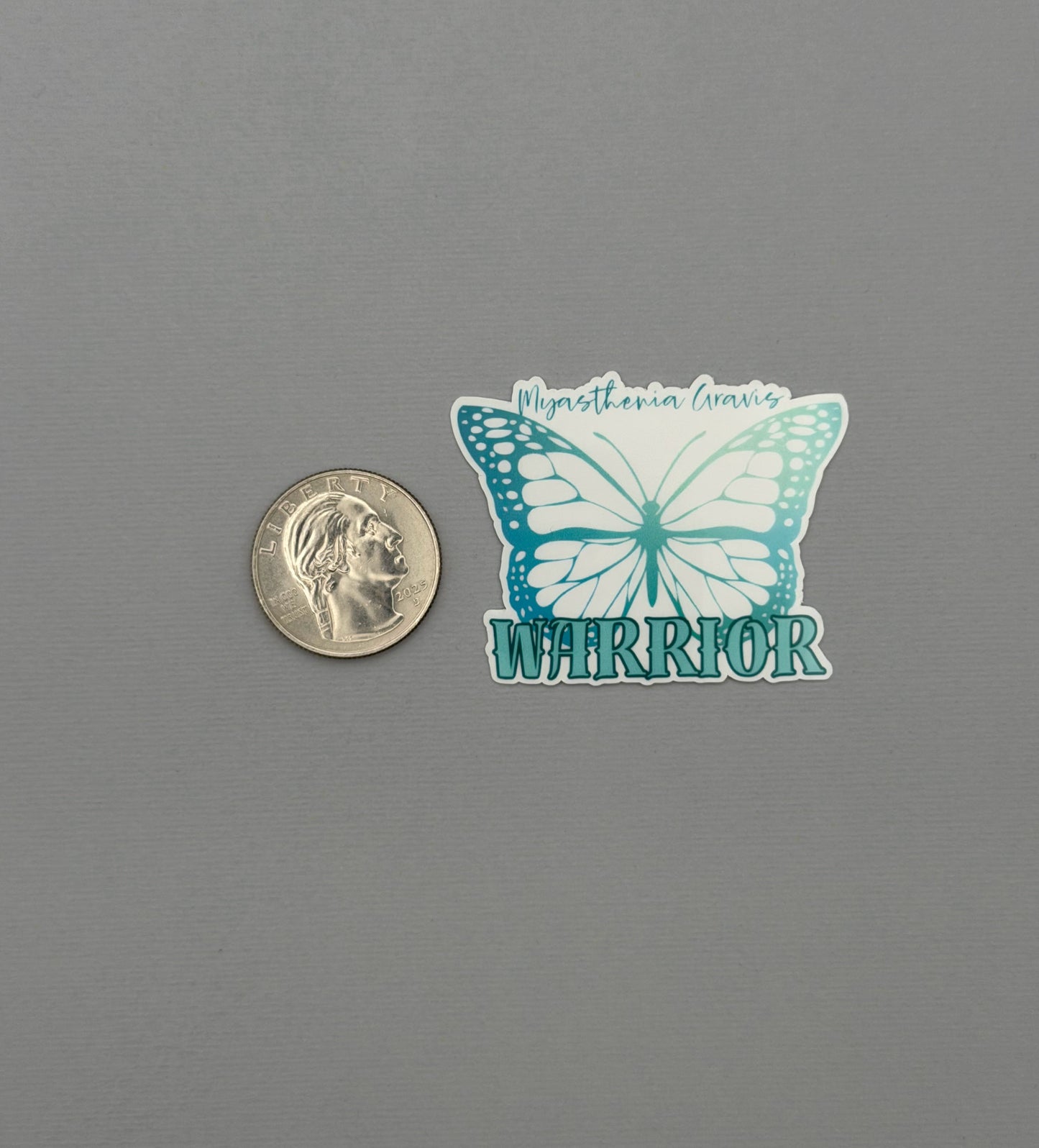 Myasthenia Gravis Warrior Butterfly Sticker or Magnet