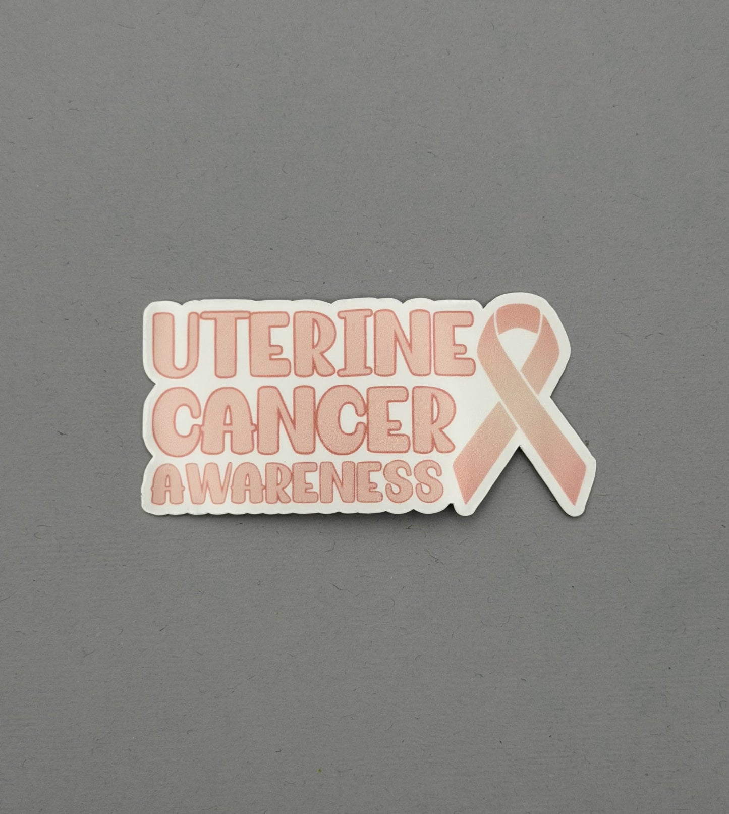 Uterine Cancer Awareness with Ribbon Sticker