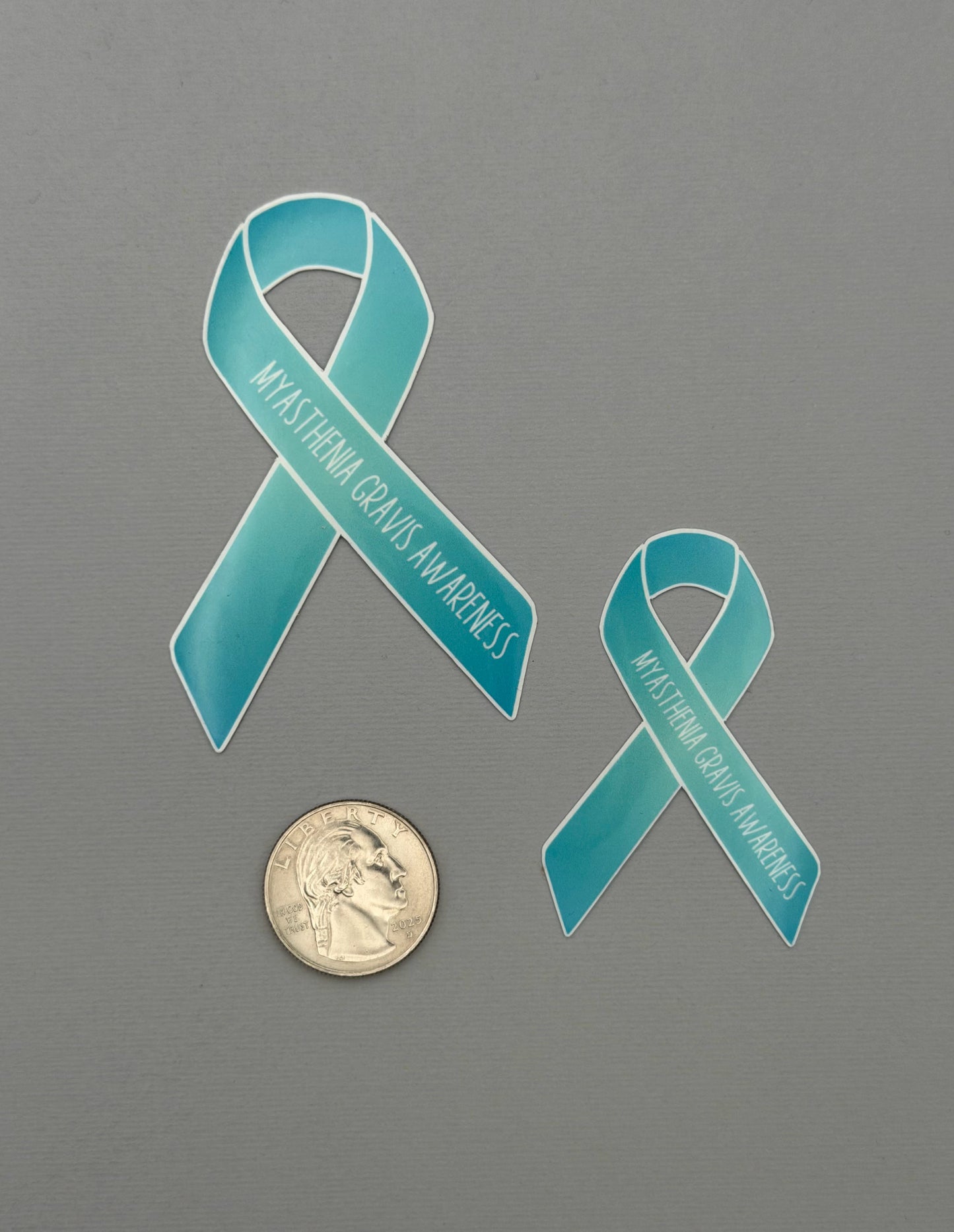 Myasthenia Gravis Awareness Ribbon Sticker or Magnet