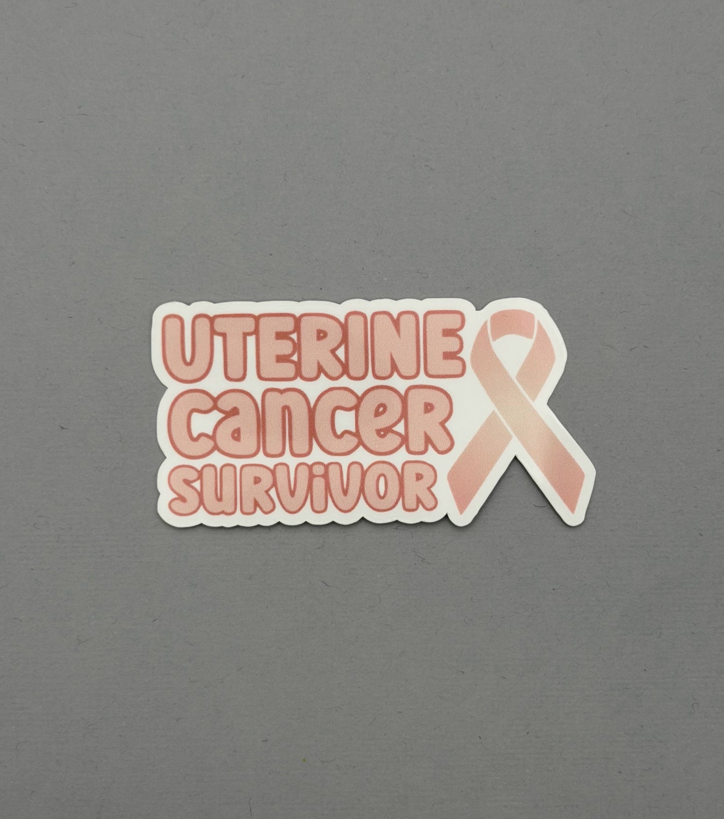 Uterine Cancer Survivor with Ribbon Sticker