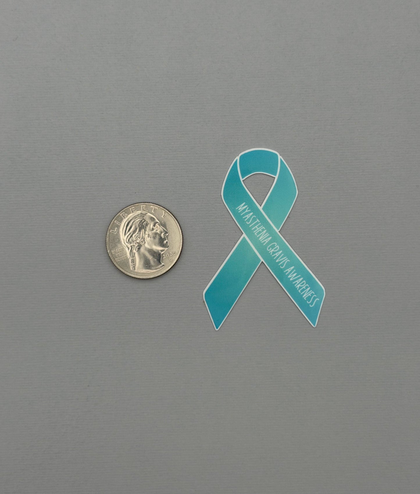 Myasthenia Gravis Awareness Ribbon Sticker or Magnet