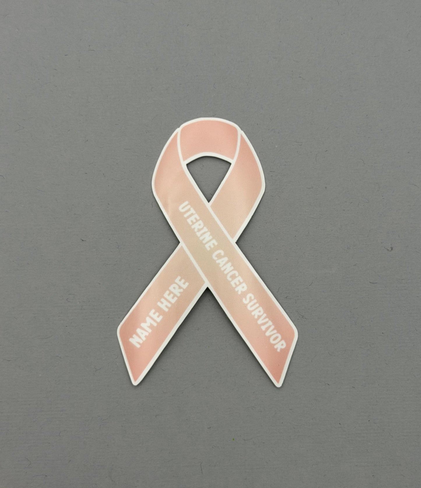 Uterine Cancer Survivor Custom Ribbon Sticker or Magnet