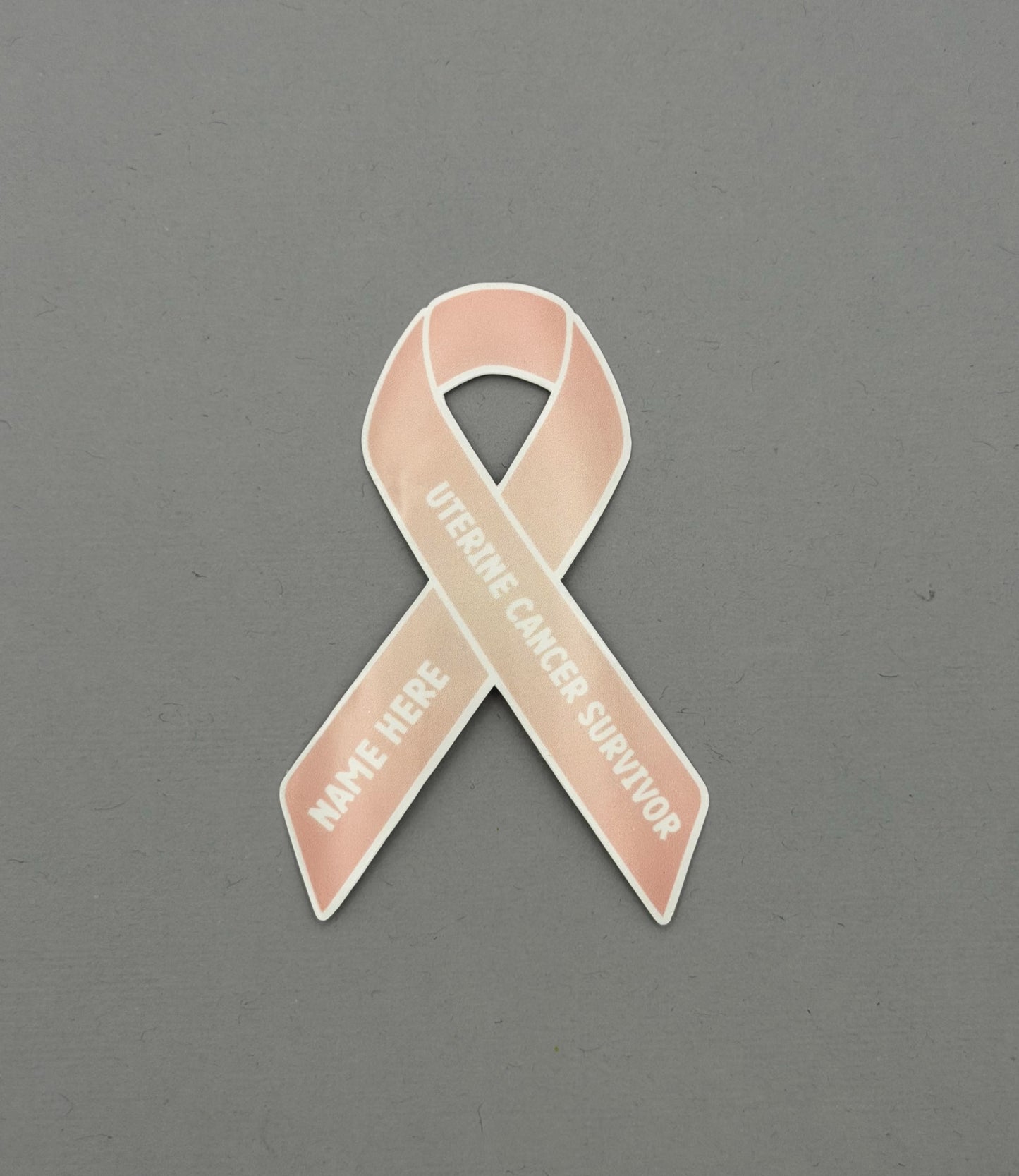 Uterine Cancer Survivor Custom Ribbon Sticker or Magnet