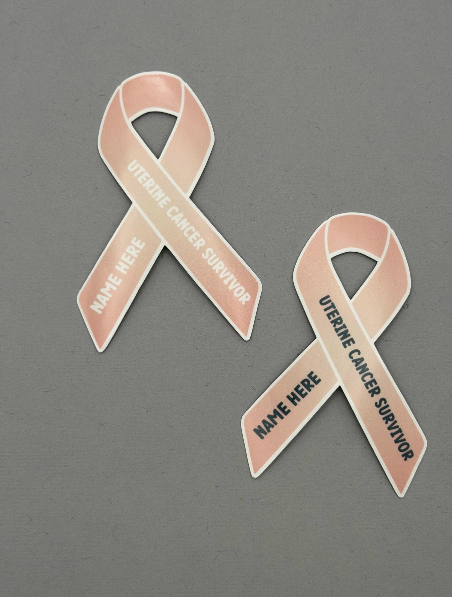 Uterine Cancer Survivor Custom Ribbon Sticker or Magnet