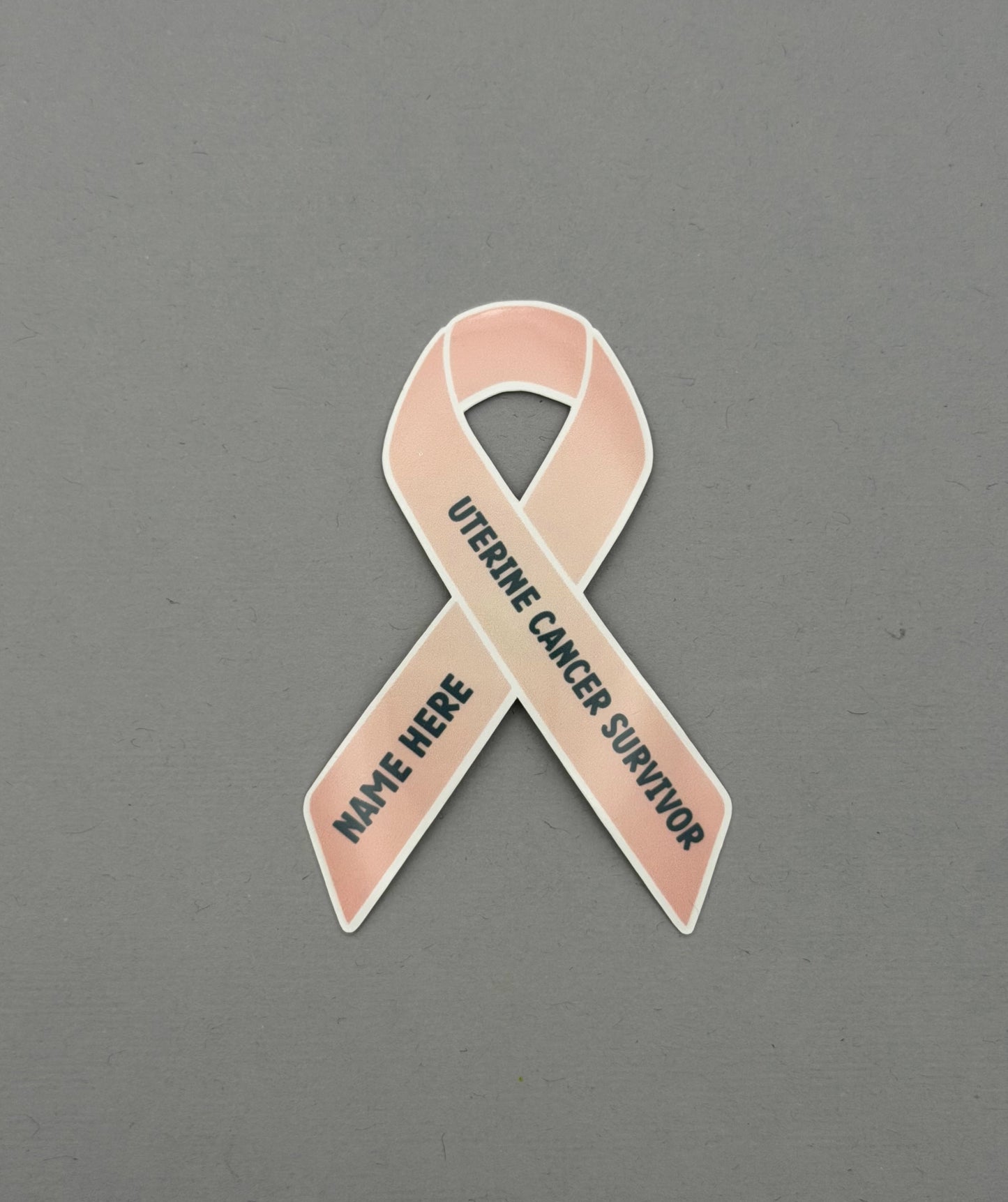 Uterine Cancer Survivor Custom Ribbon Sticker or Magnet