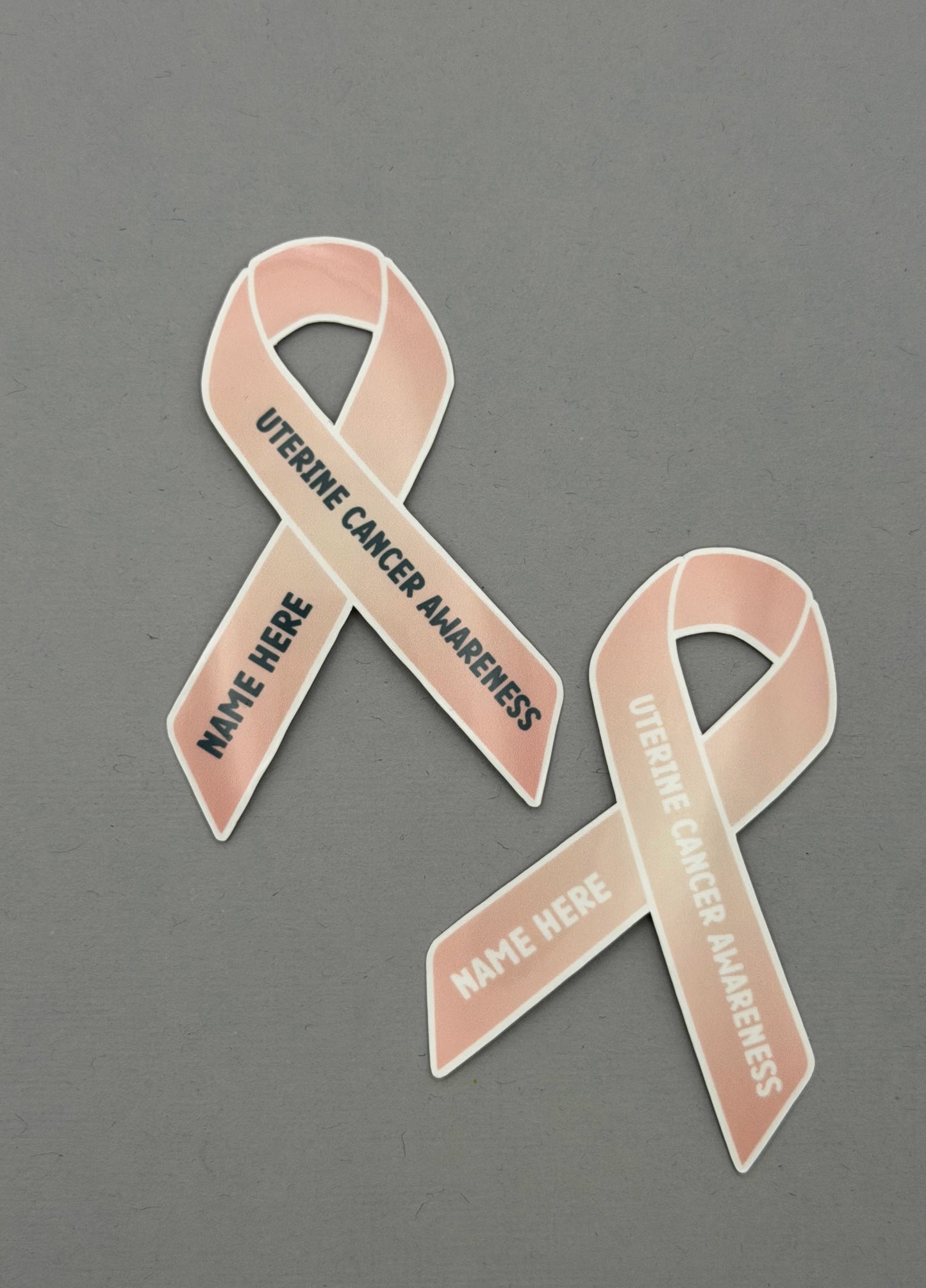 Uterine Cancer Awareness Custom Ribbon Sticker