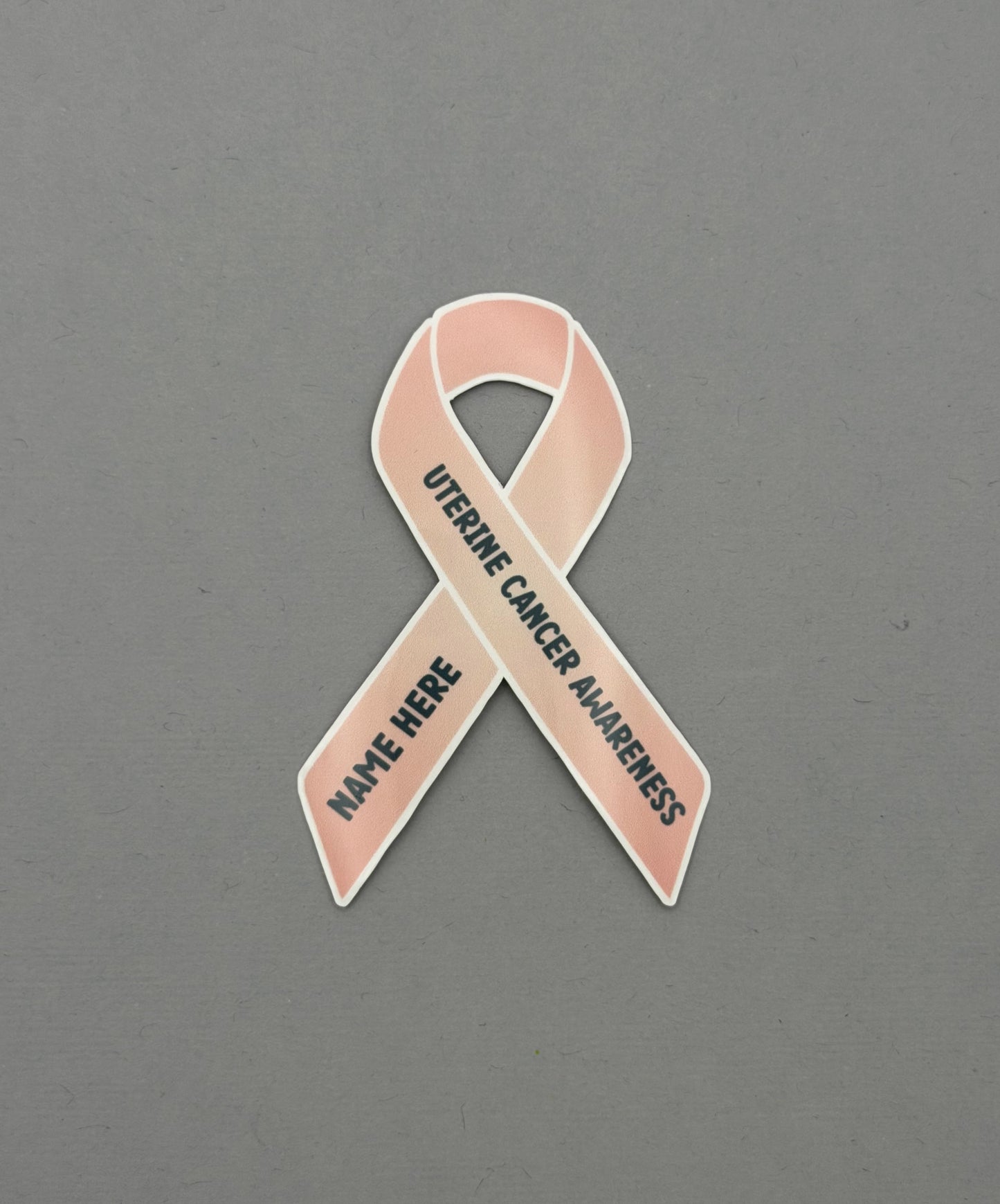 Uterine Cancer Awareness Custom Ribbon Sticker