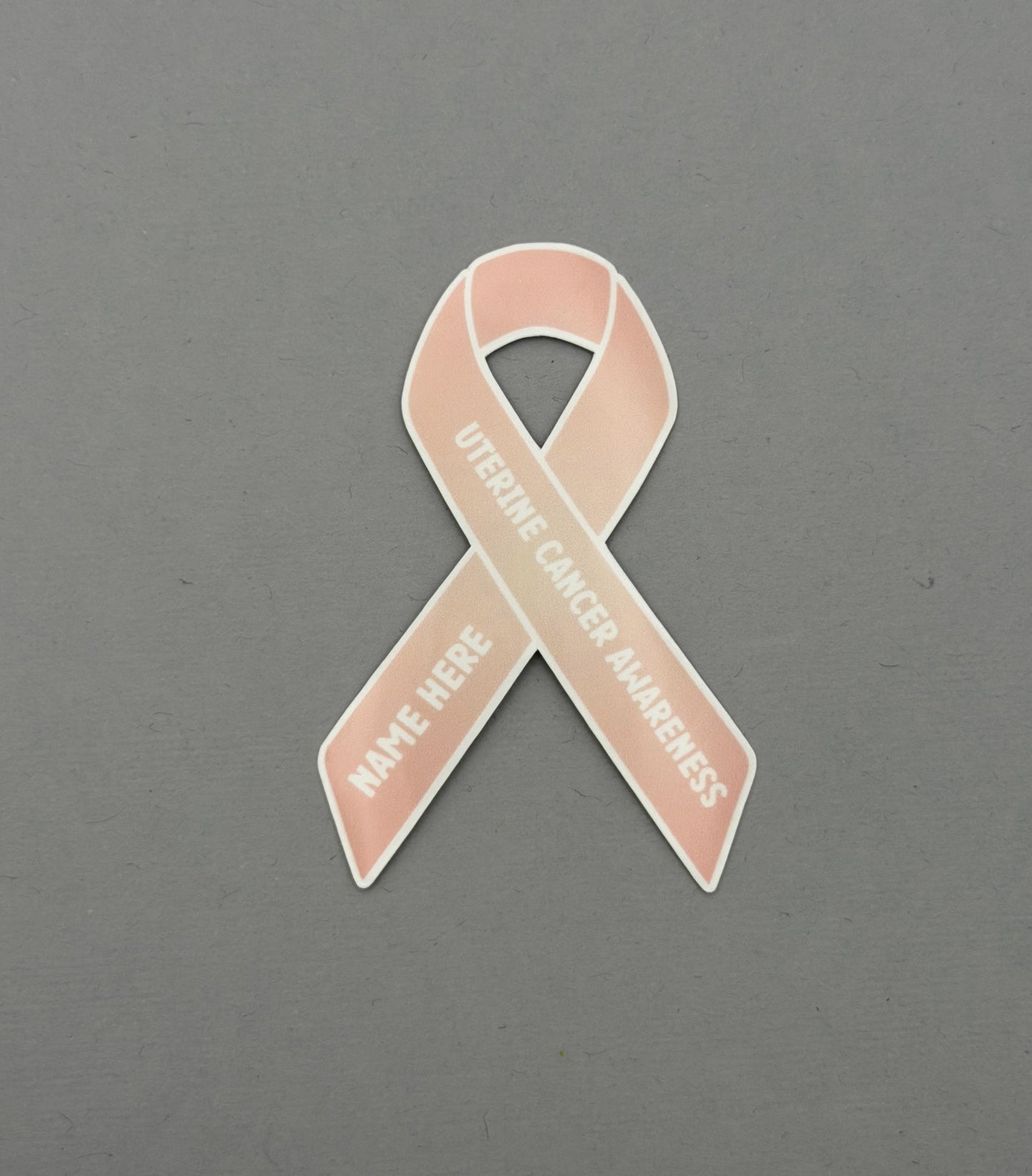 Uterine Cancer Awareness Custom Ribbon Sticker