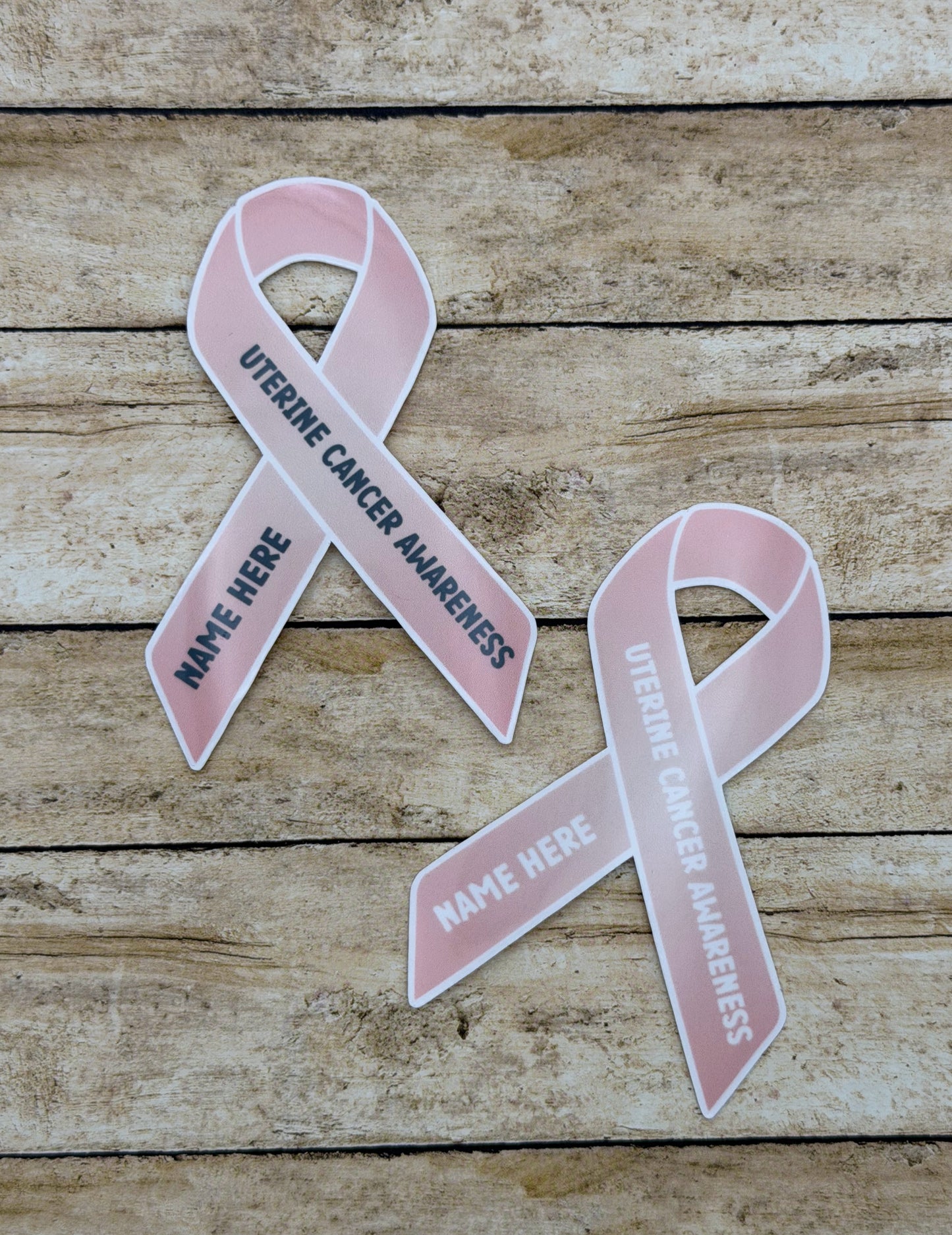 Uterine Cancer Awareness Custom Ribbon Sticker