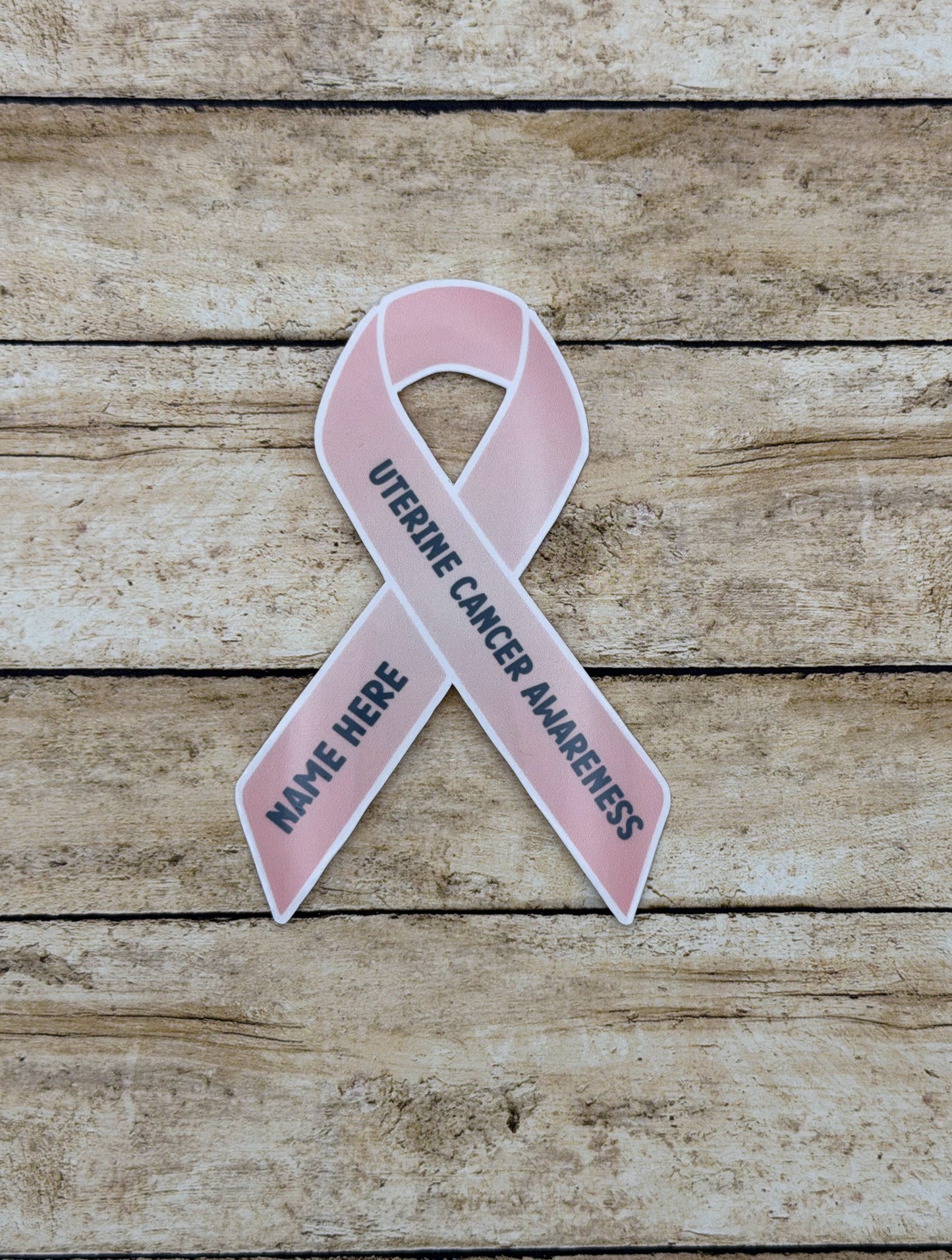 Uterine Cancer Awareness Custom Ribbon Sticker