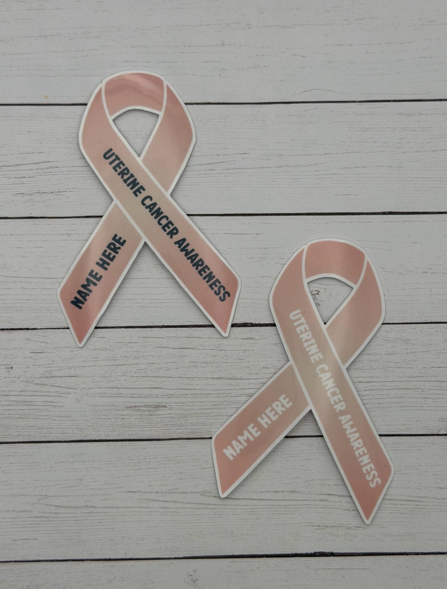 Uterine Cancer Awareness Custom Ribbon Sticker