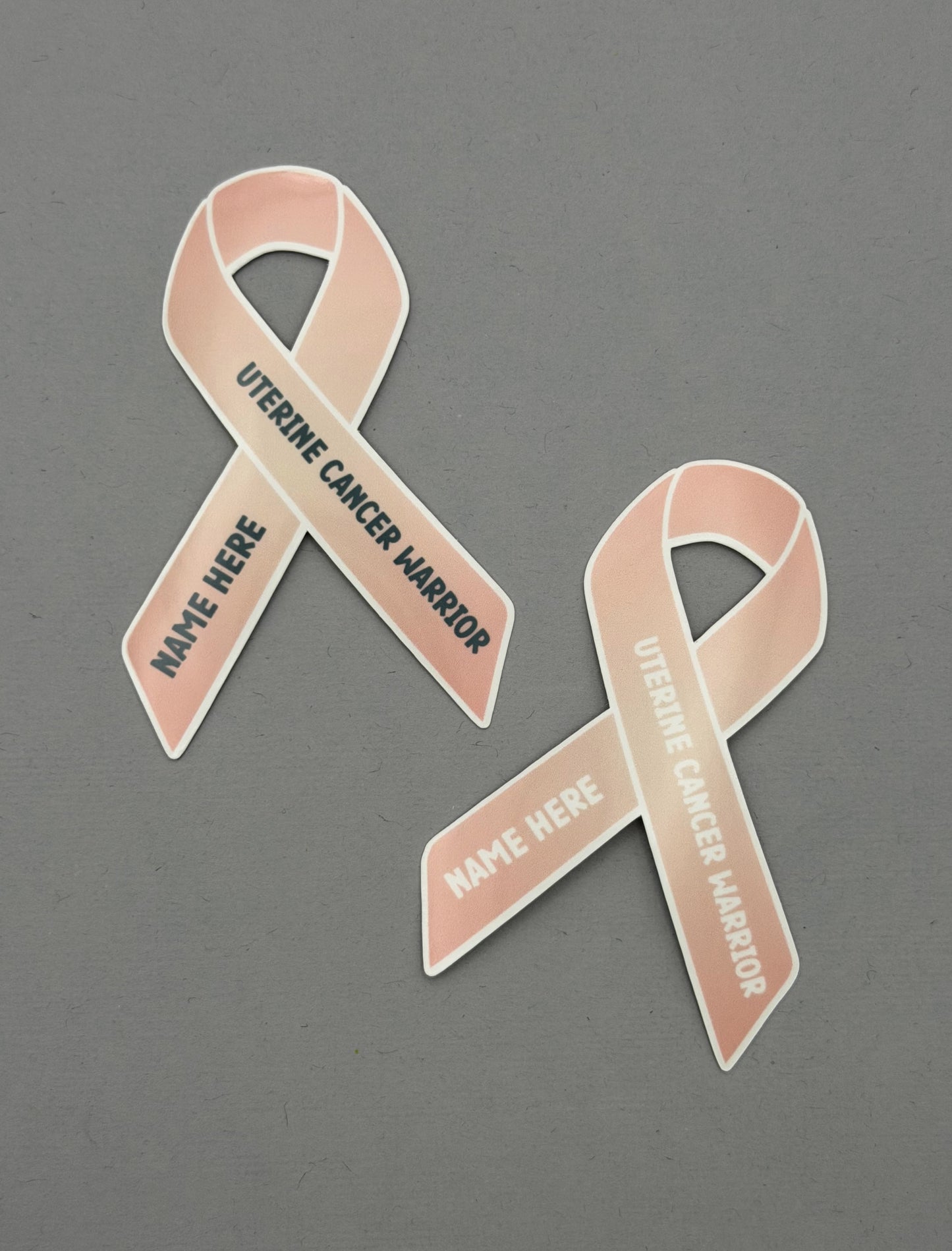 Uterine Cancer Warrior Custom Ribbon Sticker or Magnet
