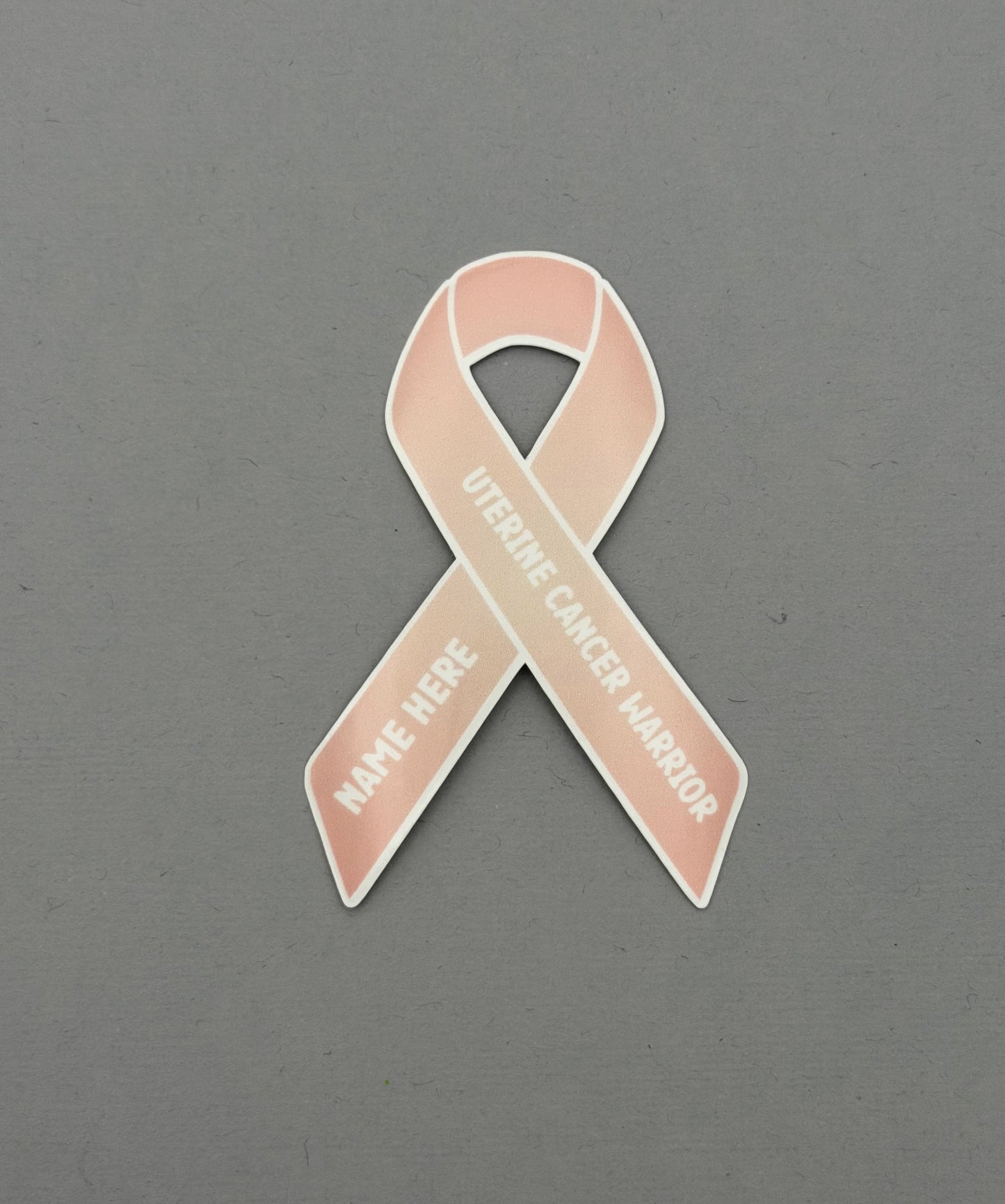 Uterine Cancer Warrior Custom Ribbon Sticker or Magnet