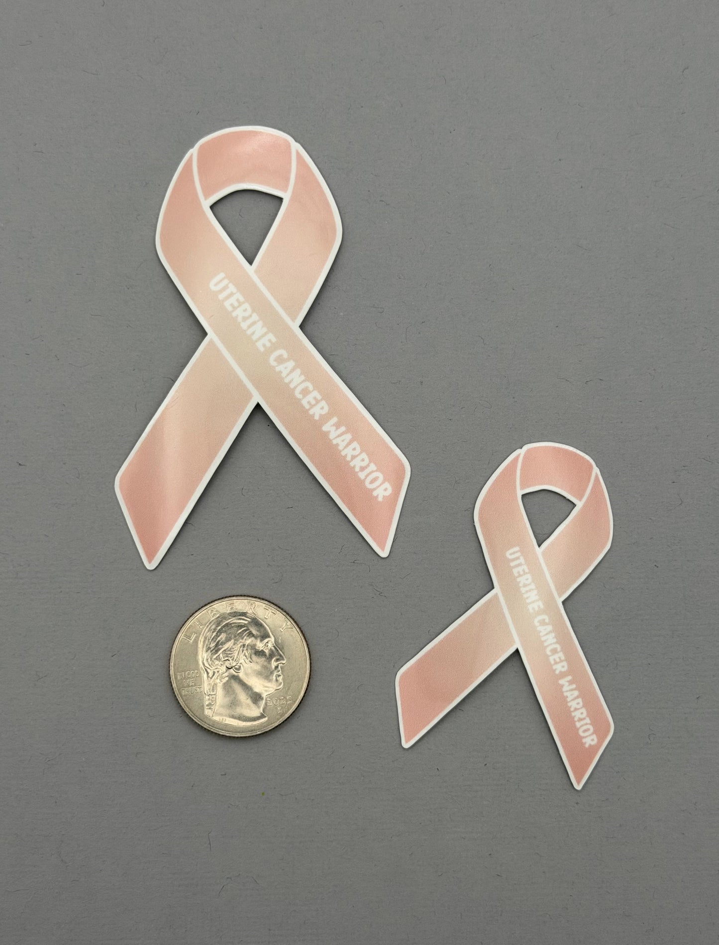 Uterine Cancer Warrior Ribbon Sticker