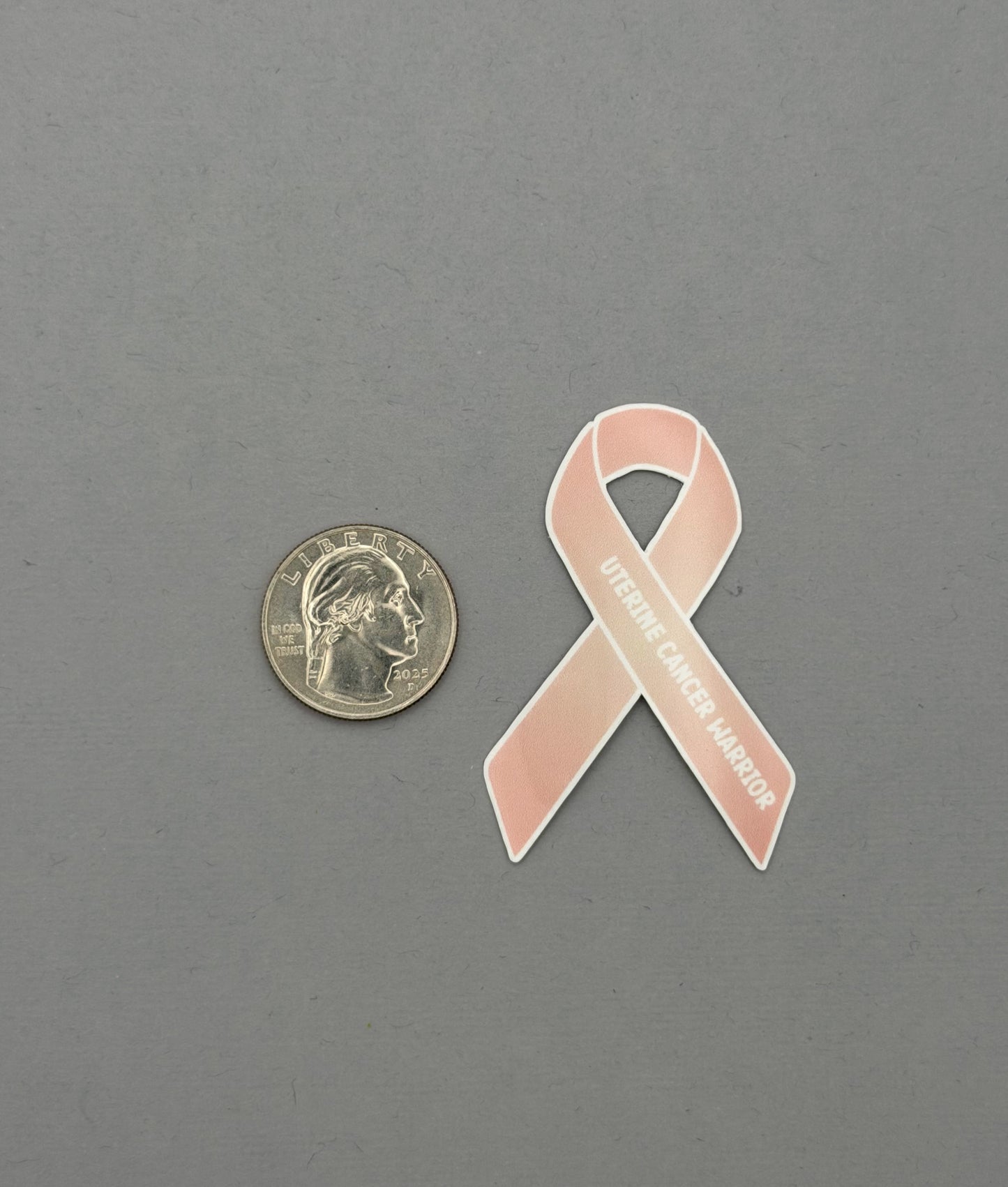 Uterine Cancer Warrior Ribbon Sticker