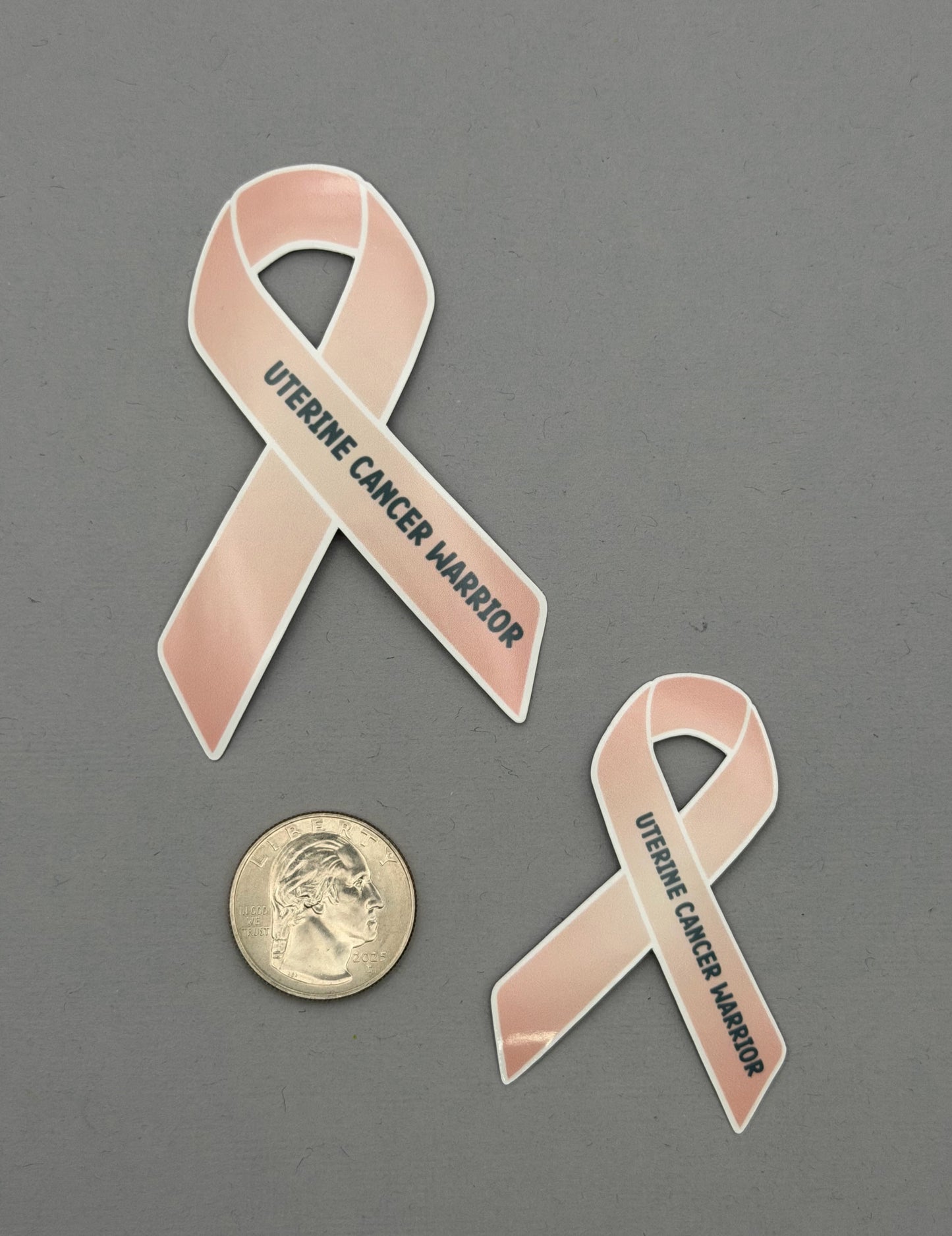 Uterine Cancer Warrior Ribbon Sticker