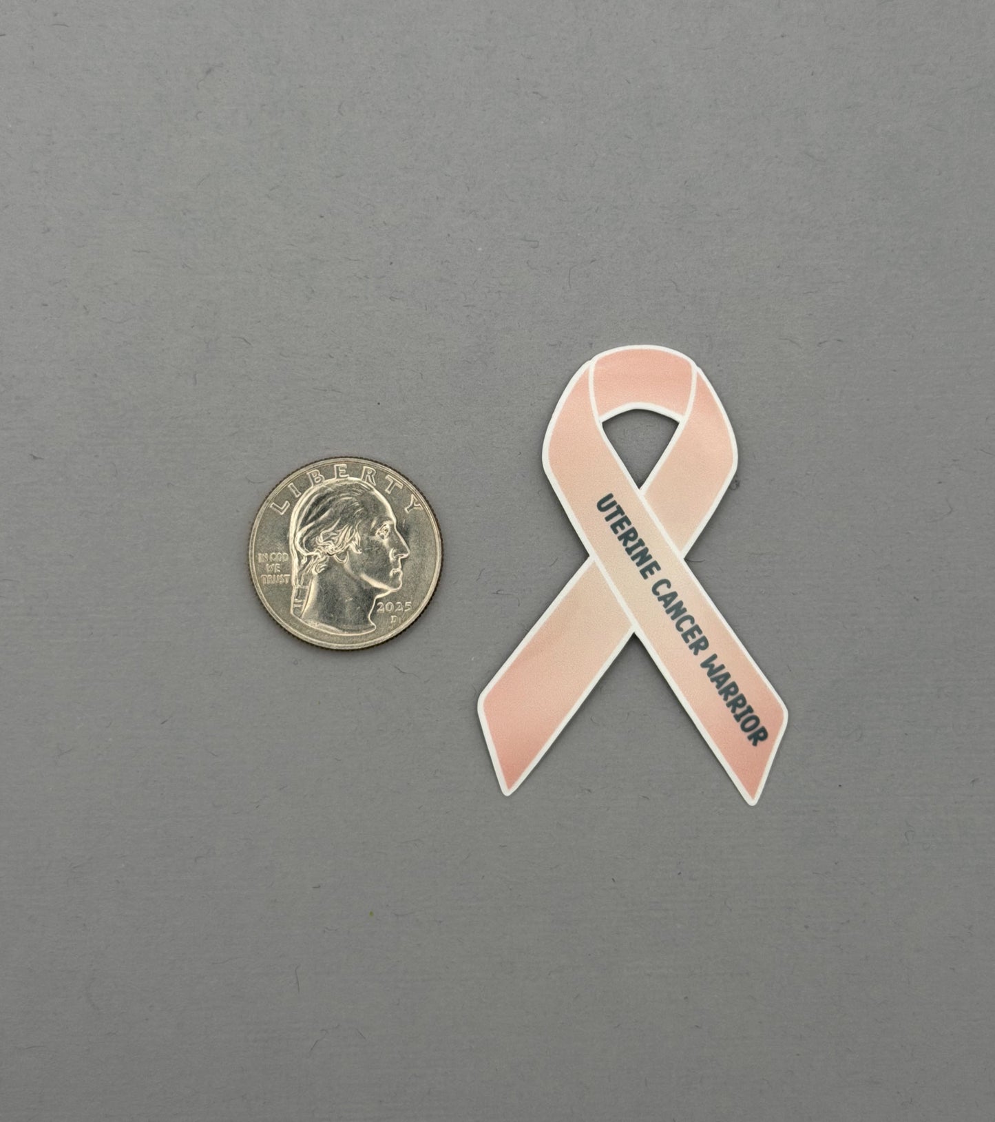 Uterine Cancer Warrior Ribbon Sticker