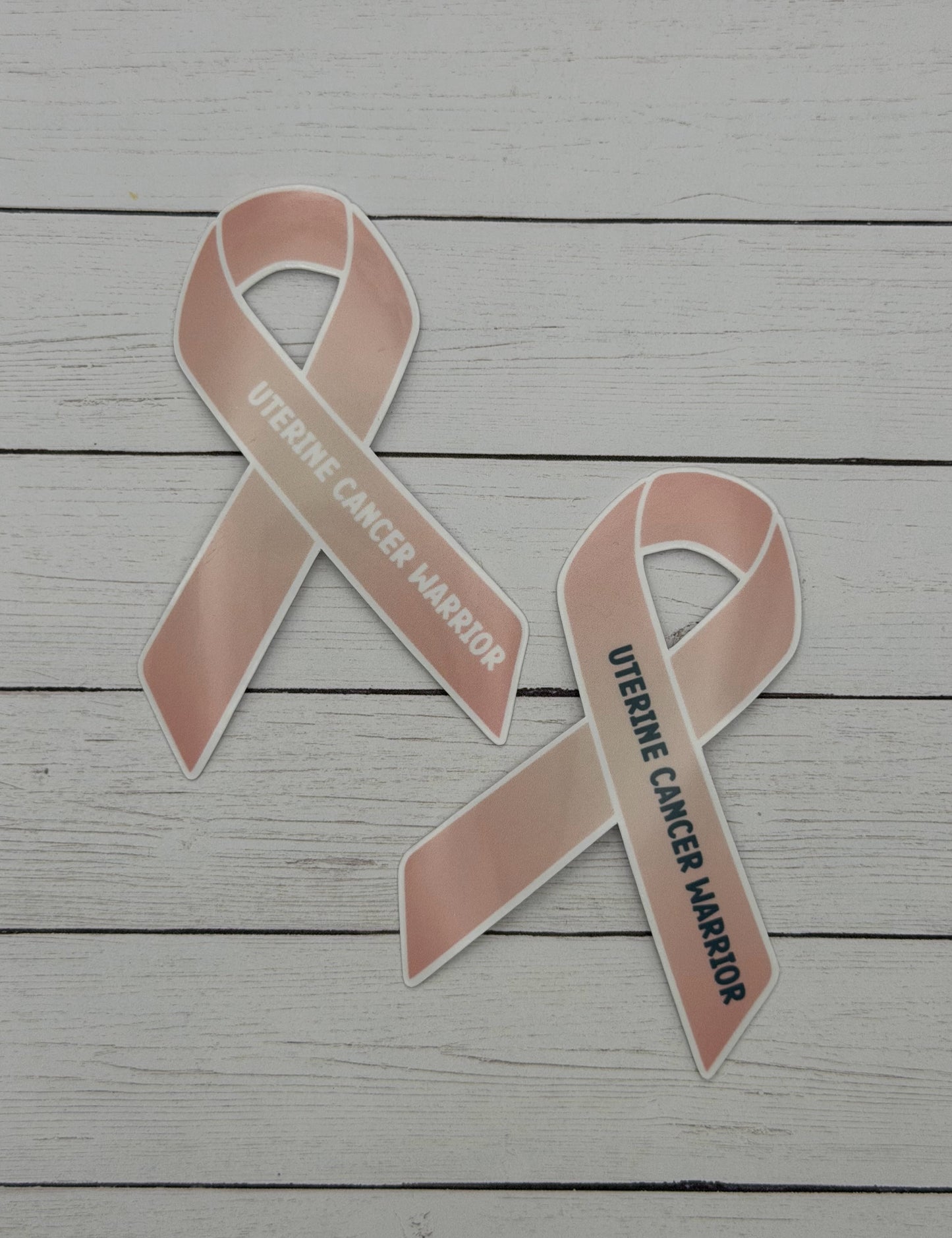 Uterine Cancer Warrior Ribbon Sticker