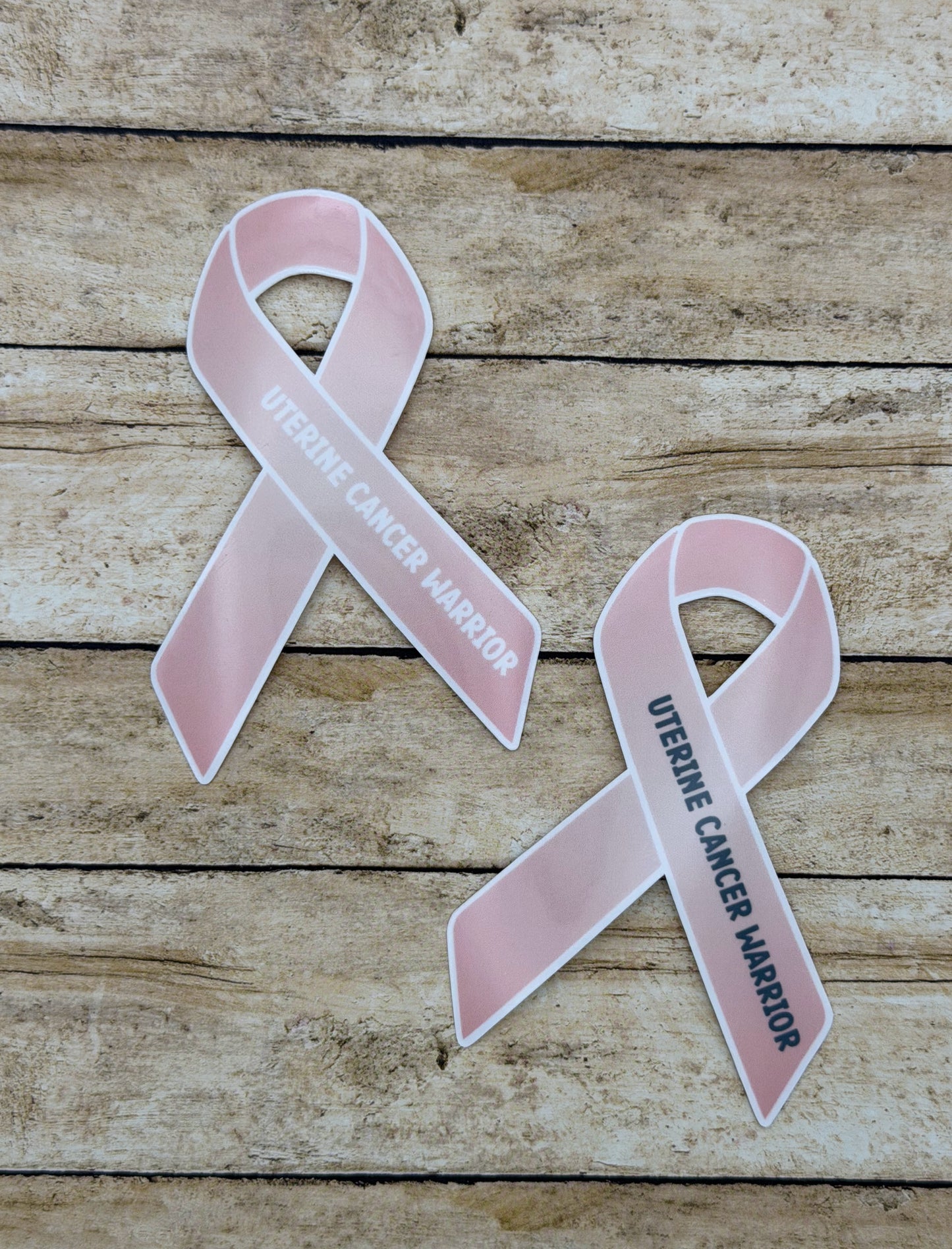 Uterine Cancer Warrior Ribbon Sticker