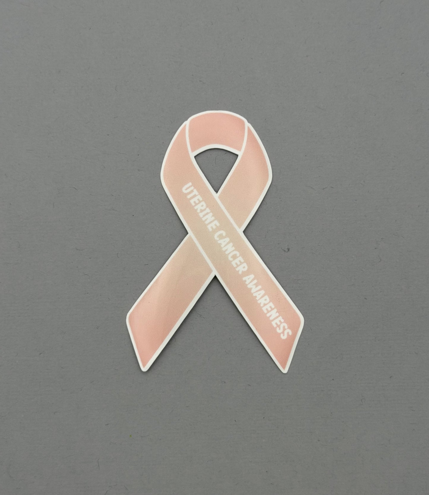 Uterine Cancer Awareness Ribbon Sticker