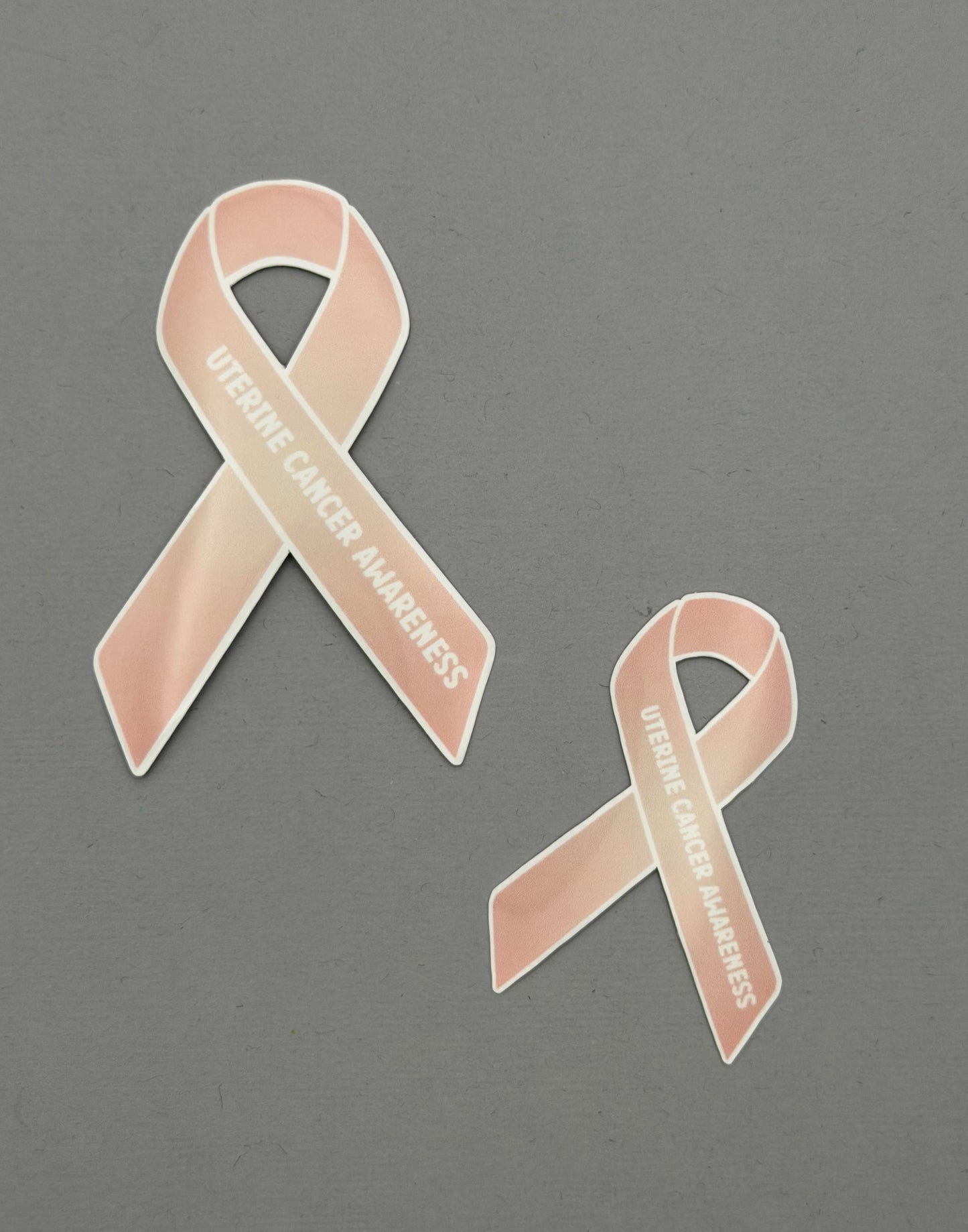 Uterine Cancer Awareness Ribbon Sticker