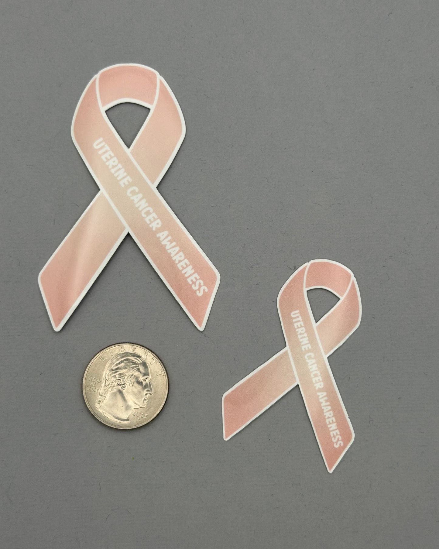 Uterine Cancer Awareness Ribbon Sticker