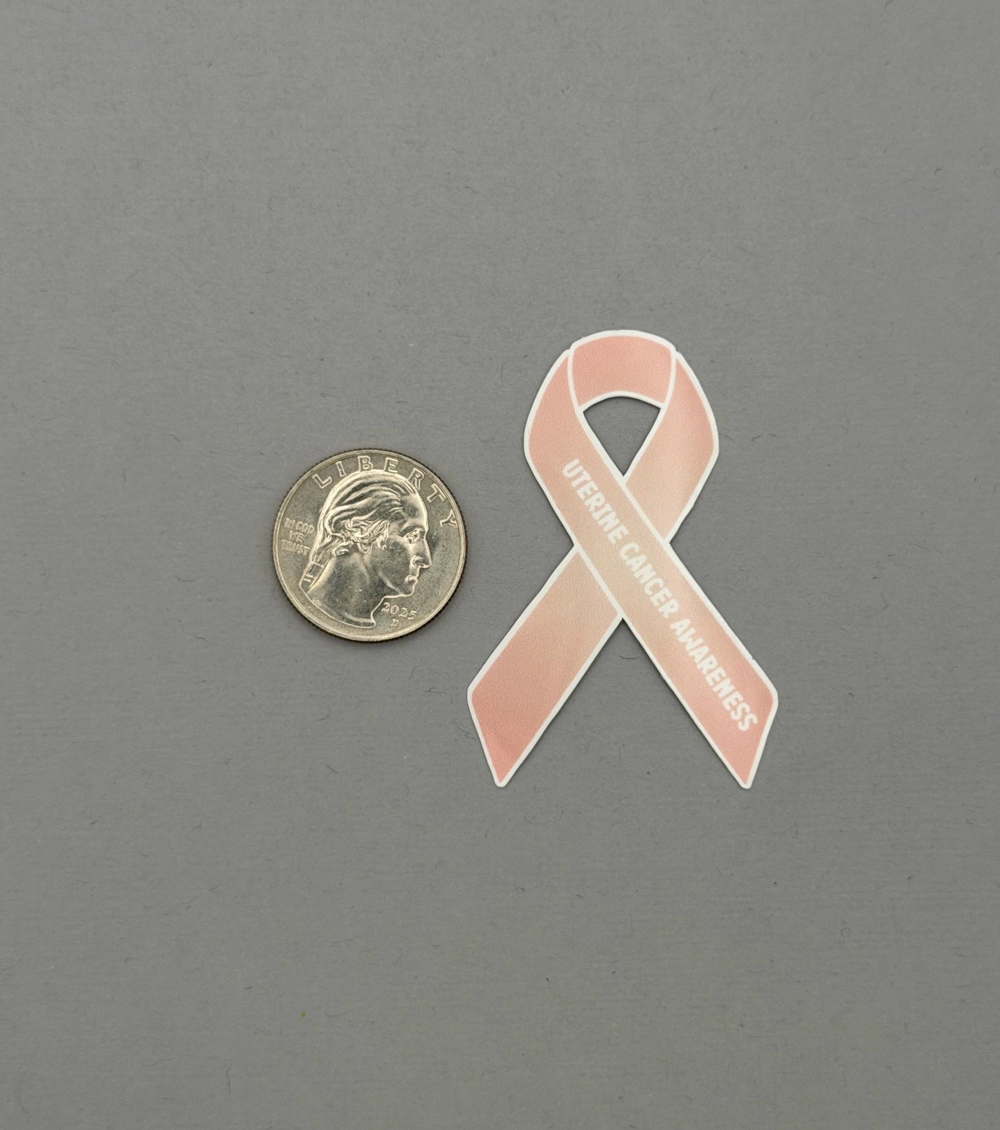 Uterine Cancer Awareness Ribbon Sticker