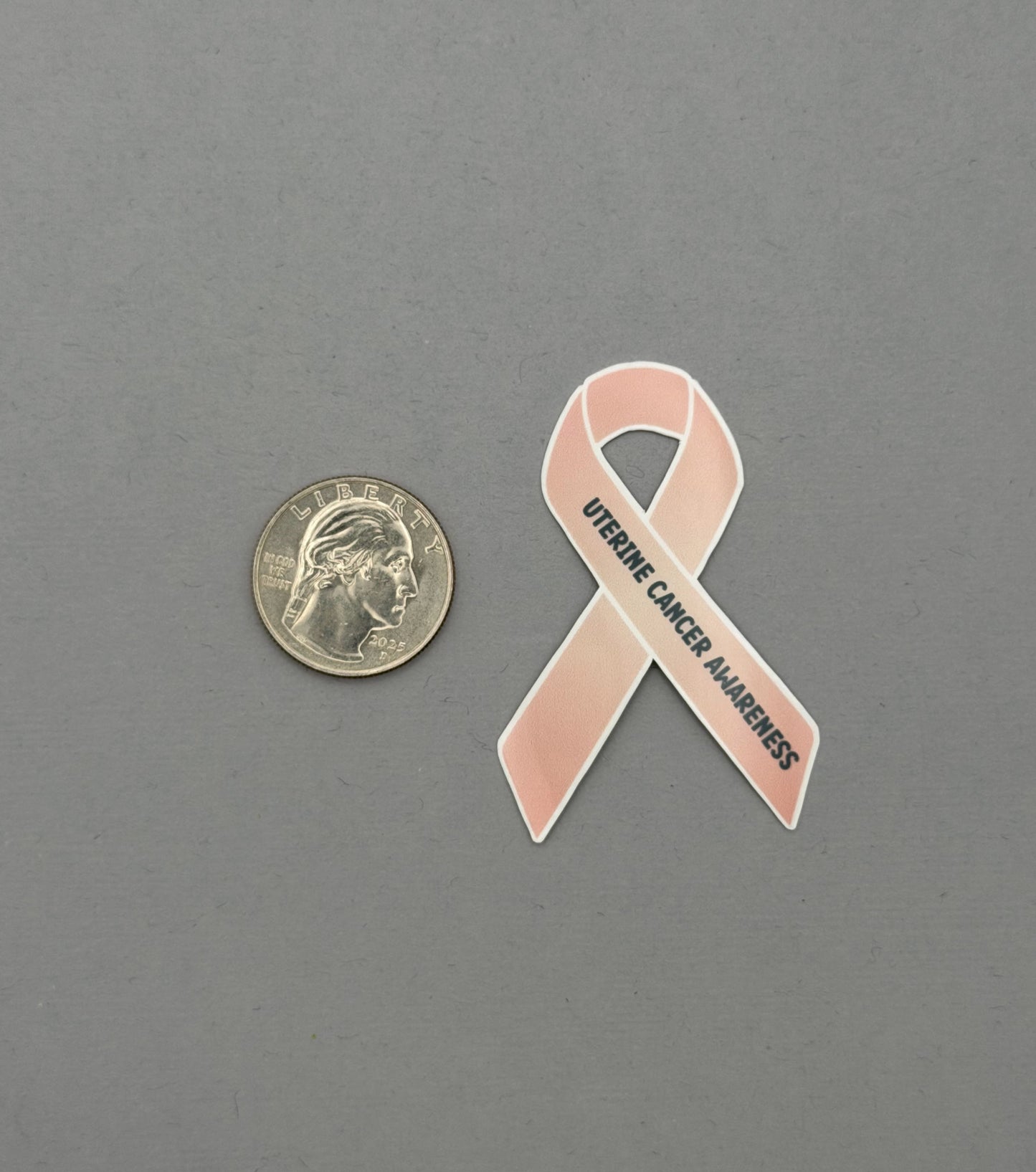 Uterine Cancer Awareness Ribbon Sticker