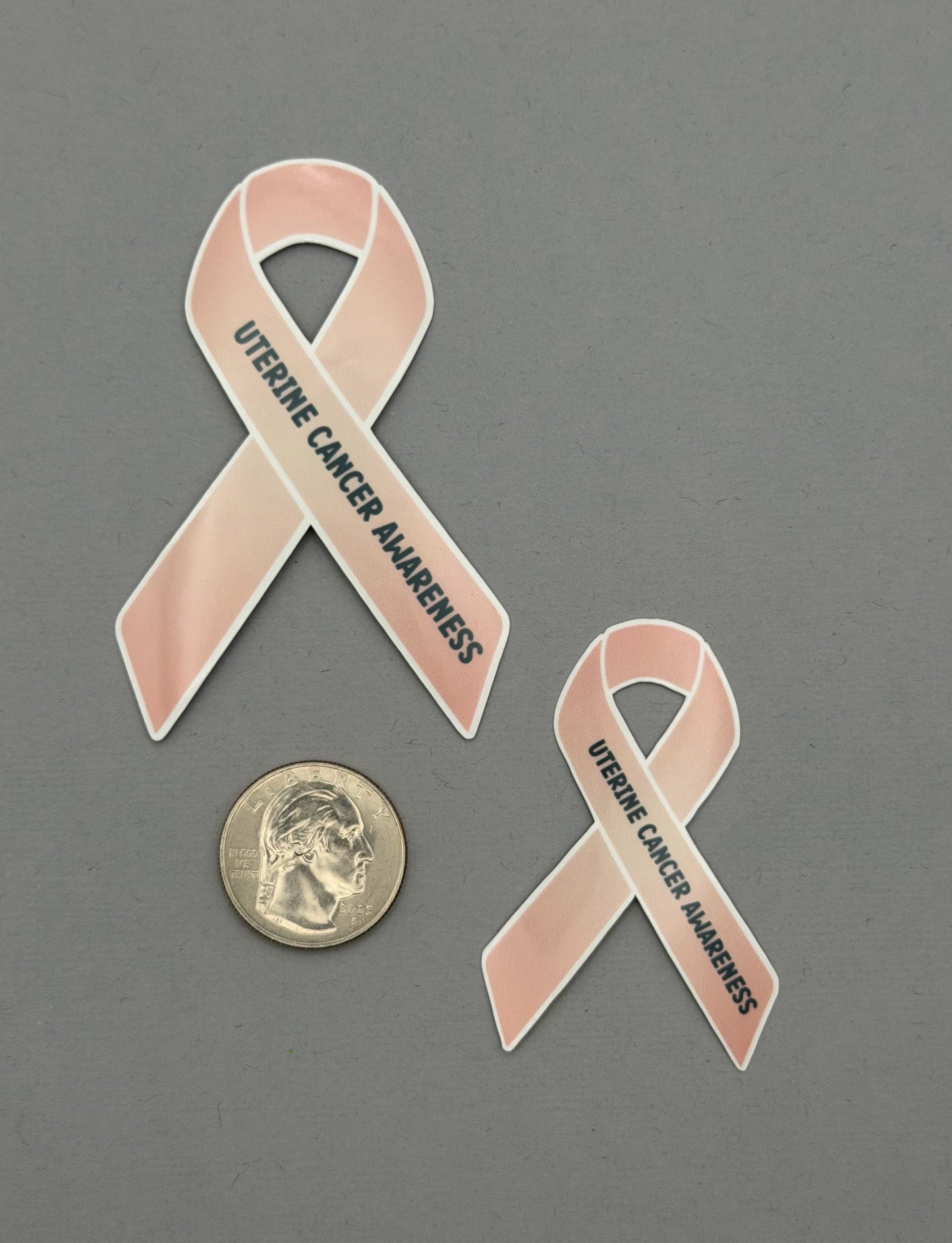Uterine Cancer Awareness Ribbon Sticker
