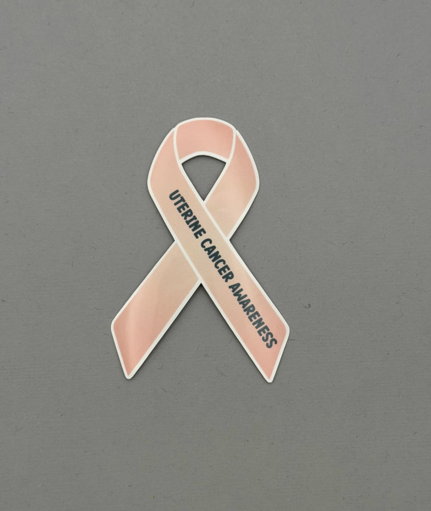Uterine Cancer Awareness Ribbon Sticker