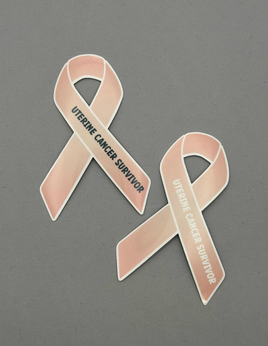 Uterine Cancer Survivor Ribbon Sticker or Magnet