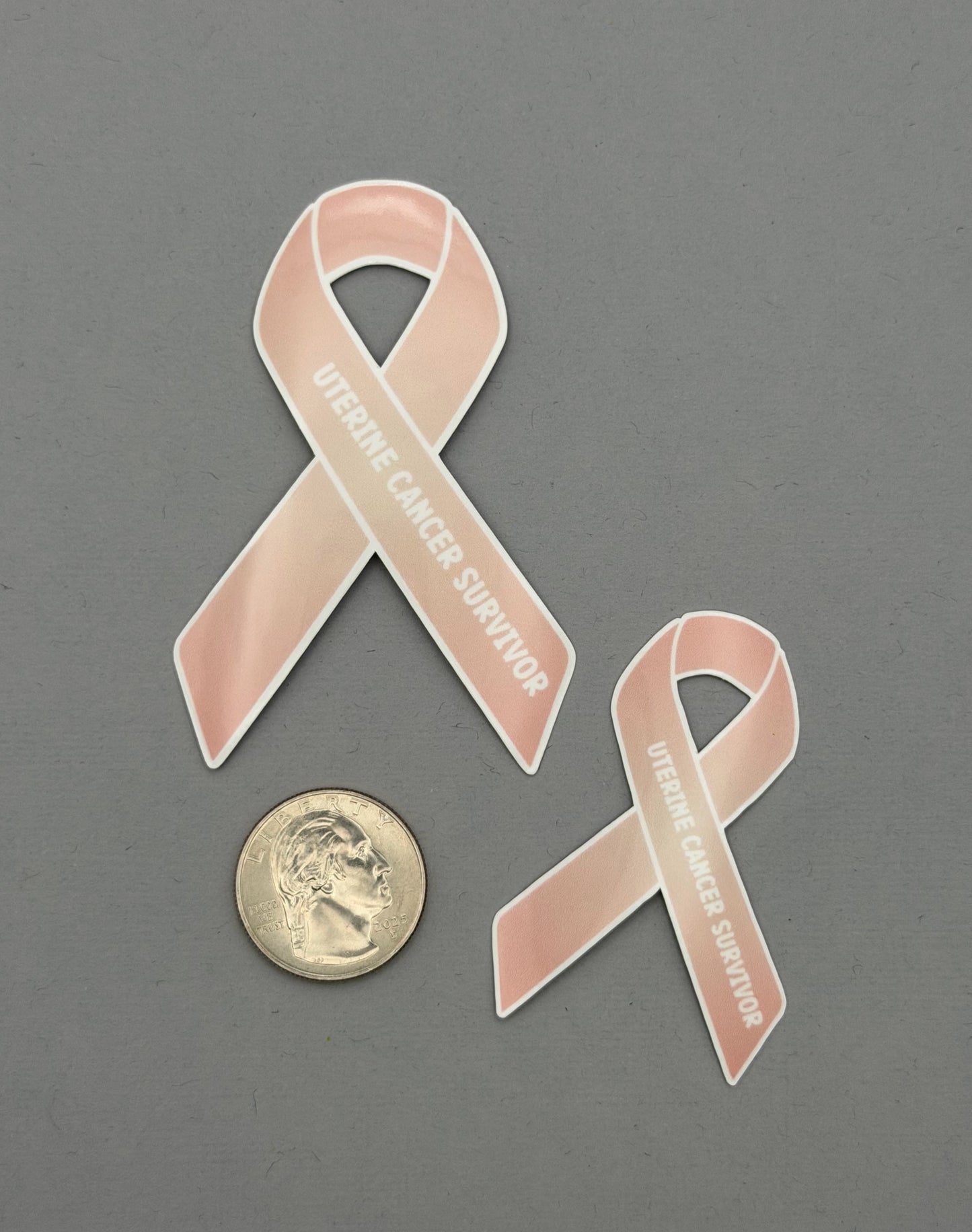 Uterine Cancer Survivor Ribbon Sticker