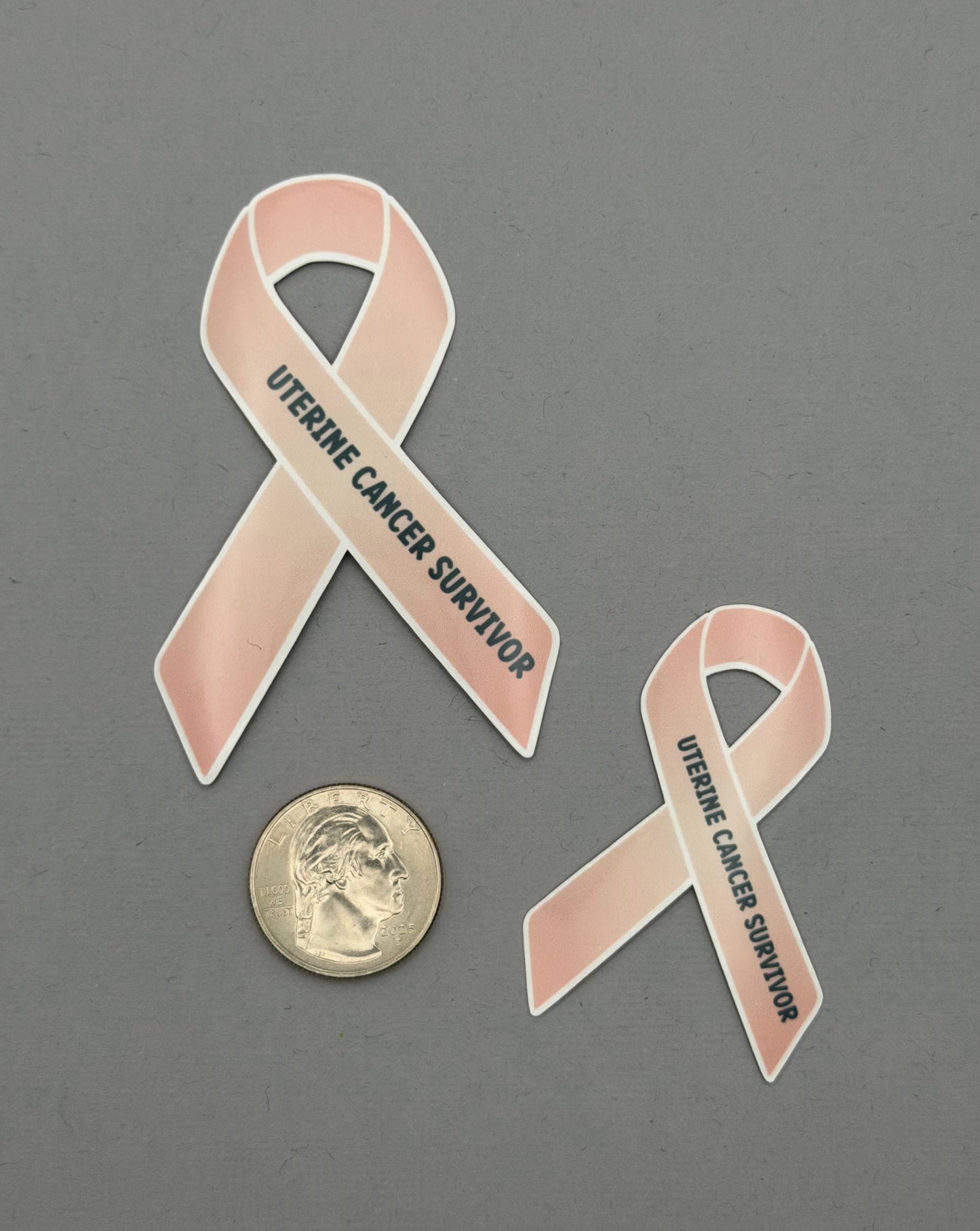 Uterine Cancer Survivor Ribbon Sticker