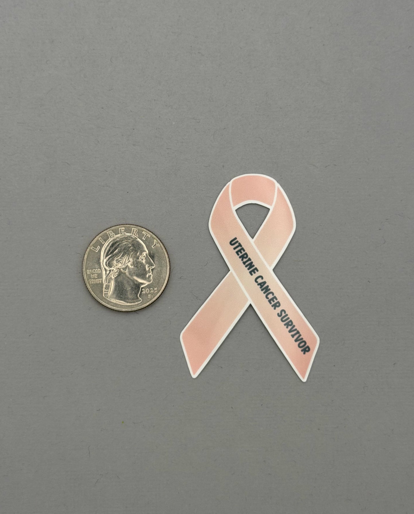 Uterine Cancer Survivor Ribbon Sticker