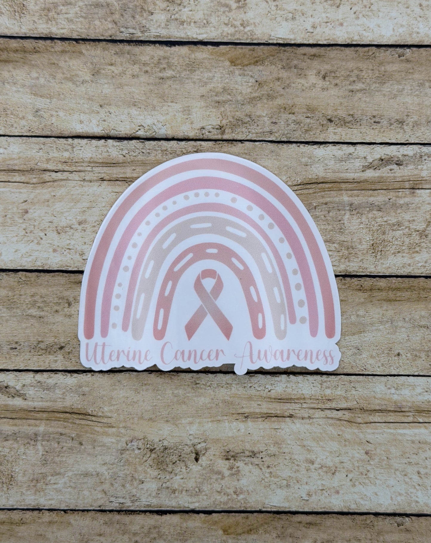 Uterine Cancer Awareness Rainbow Sticker