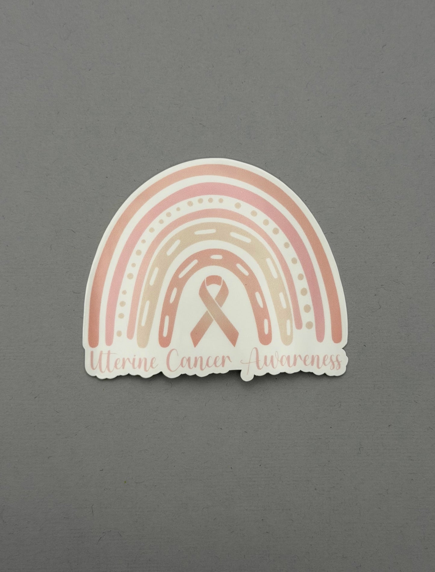 Uterine Cancer Awareness Rainbow Sticker