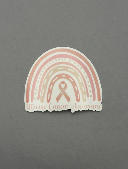Uterine Cancer Awareness Rainbow Sticker