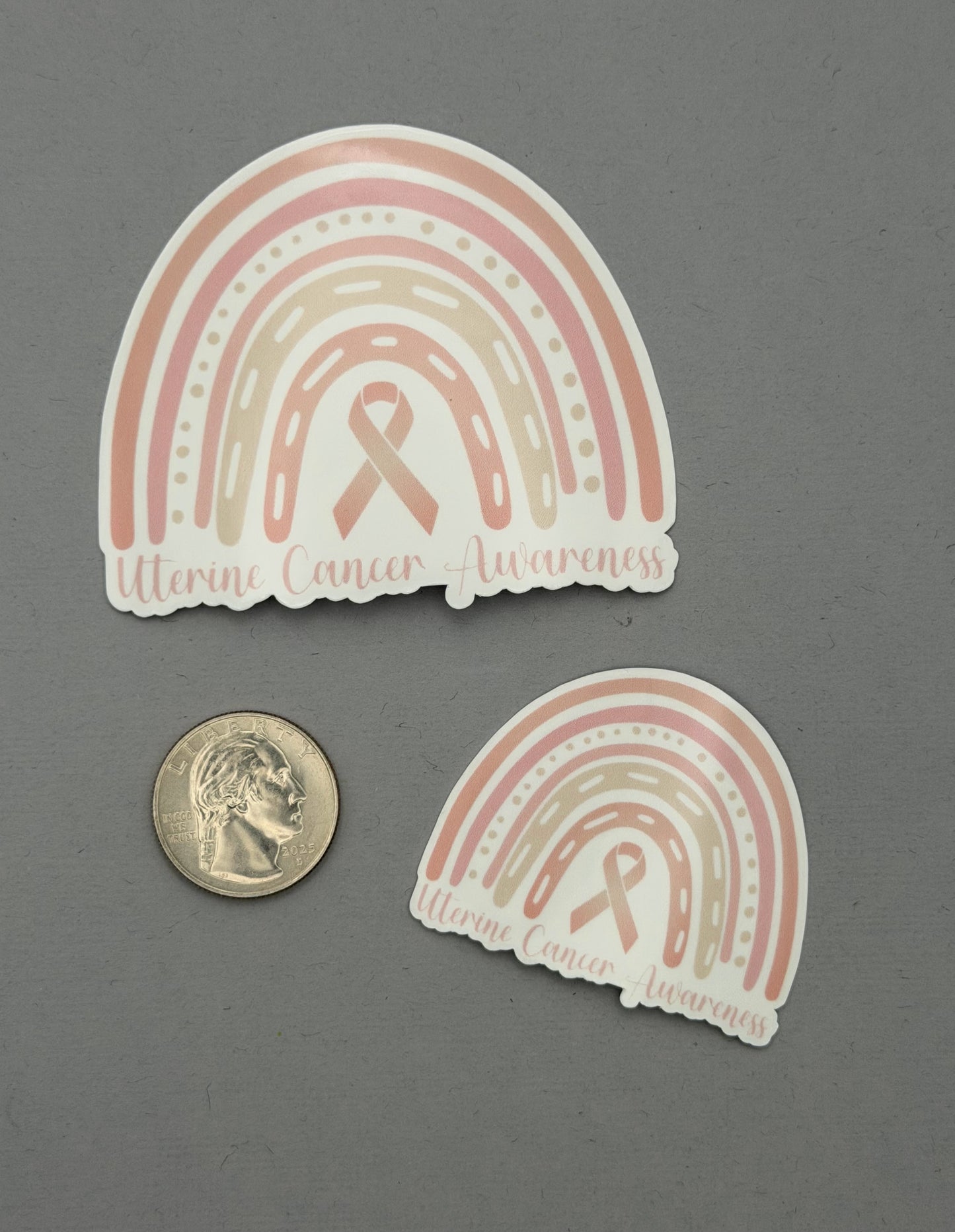 Uterine Cancer Awareness Rainbow Sticker