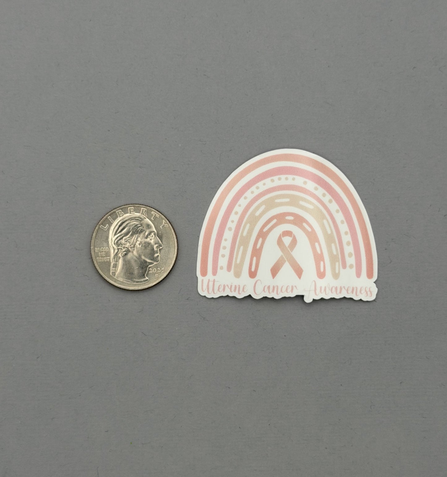 Uterine Cancer Awareness Rainbow Sticker